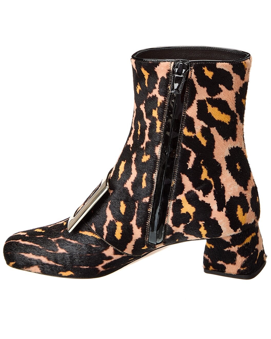 Roger Vivier Logo Plaque Piping Haircalf Bootie - 2