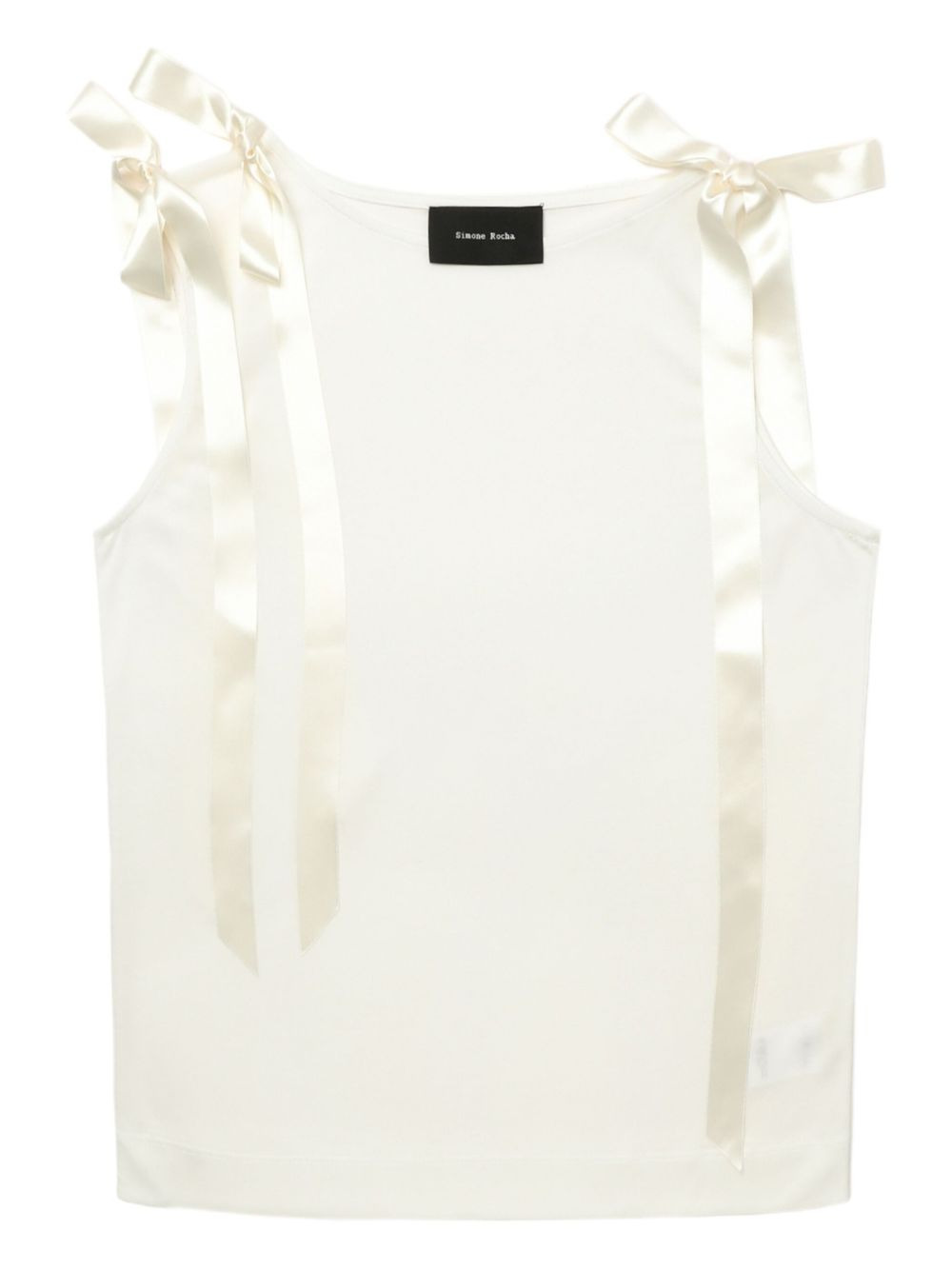 ribbon-detail sleeveless top - 1