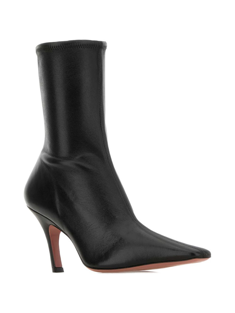 Amina Muaddi Jamie nappa-leather ankle boots outlook