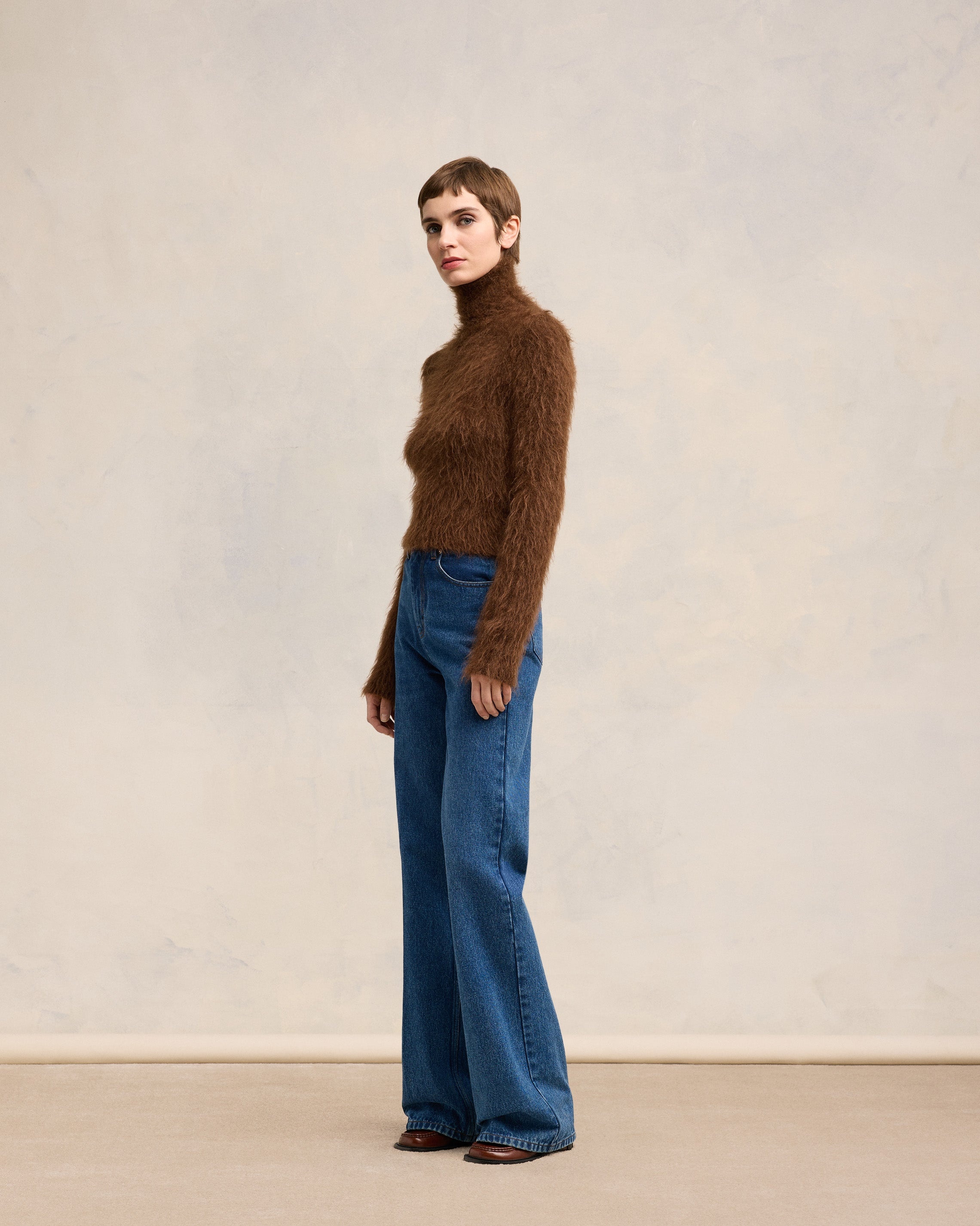 ALPACA MOHAIR BRUSHED SWEATER - 6