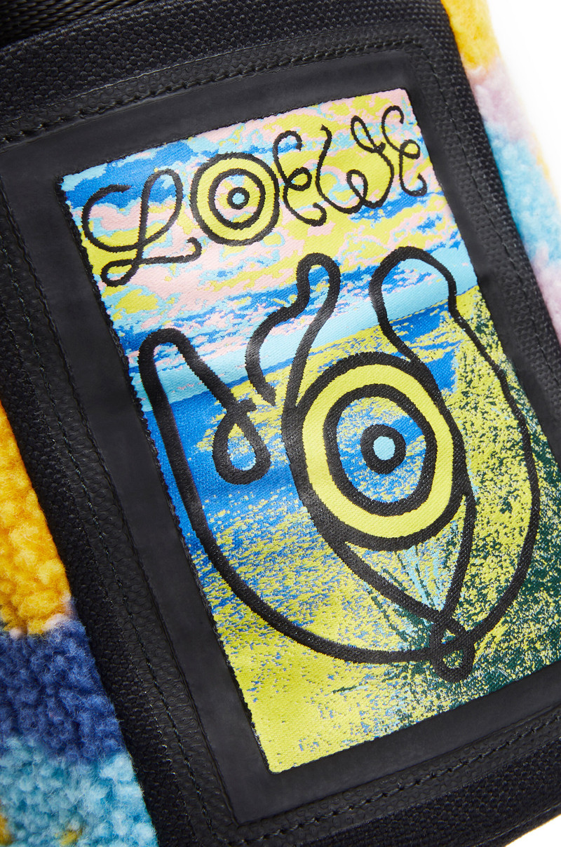 Chalk bag in camo fleece and canvas 4