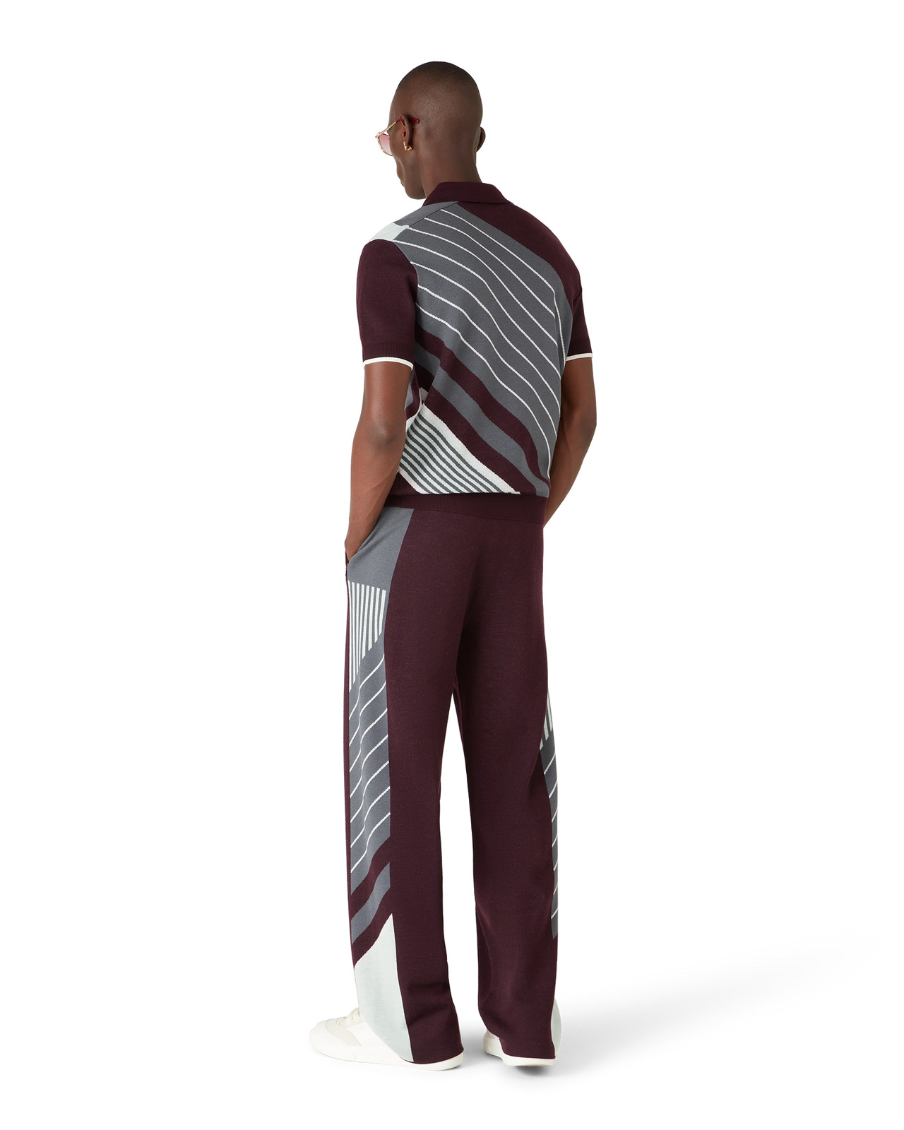 Merino Diagonal Tennis Polo | Casablanca Paris - 5