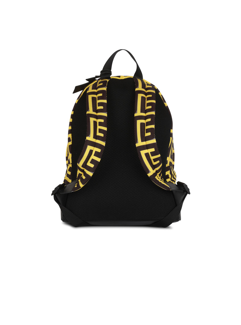 Unisex - Nylon and leather backpack 4