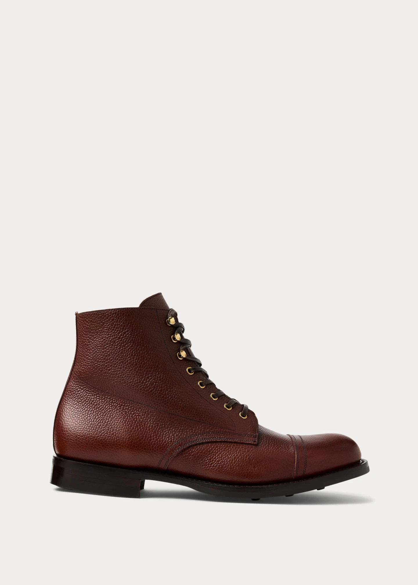 Hand-Burnished Pebbled Leather Boot - 1