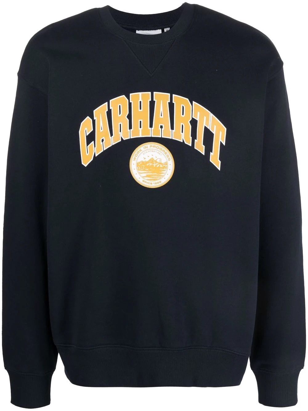 logo-print cotton sweatshirt - 1