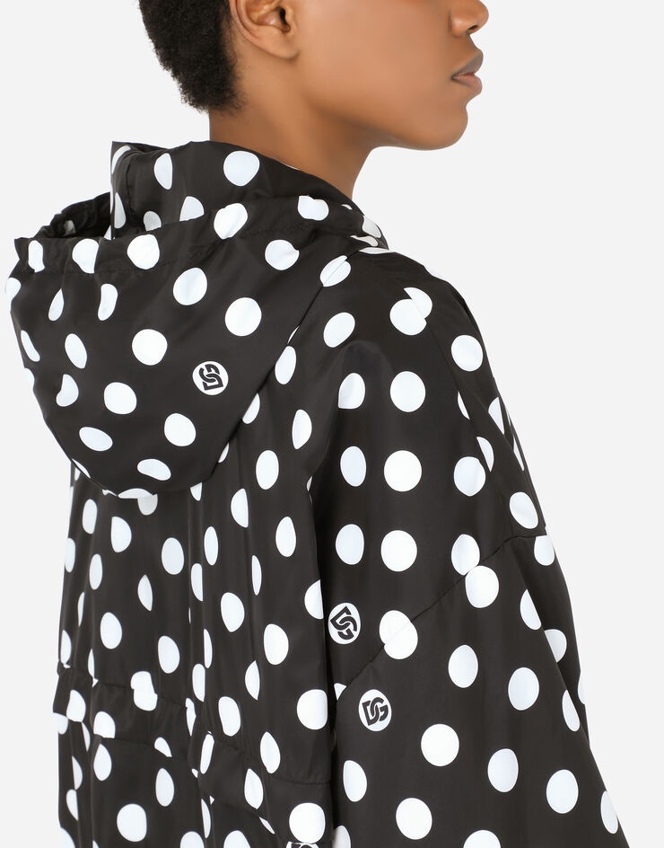 Nylon windbreaker with polka-dot DG print - 4