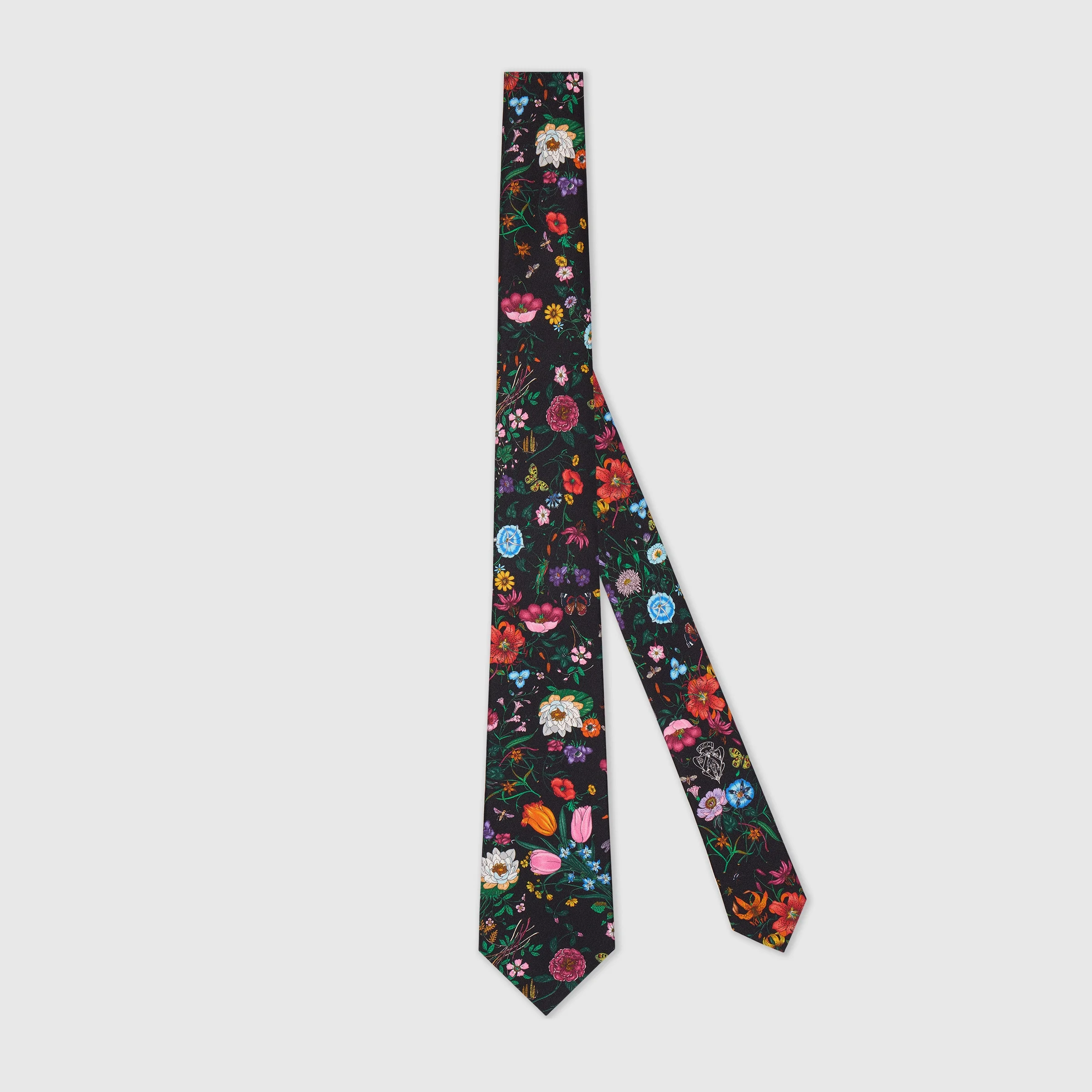 Printed silk tie - 1