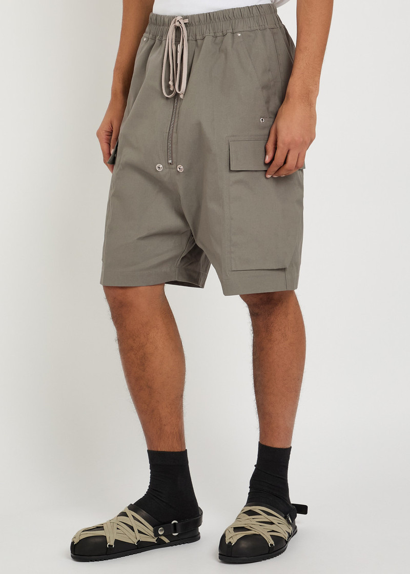 Rick Owens Rick Owens Cargobela Stretch-cotton Poplin Shorts outlook