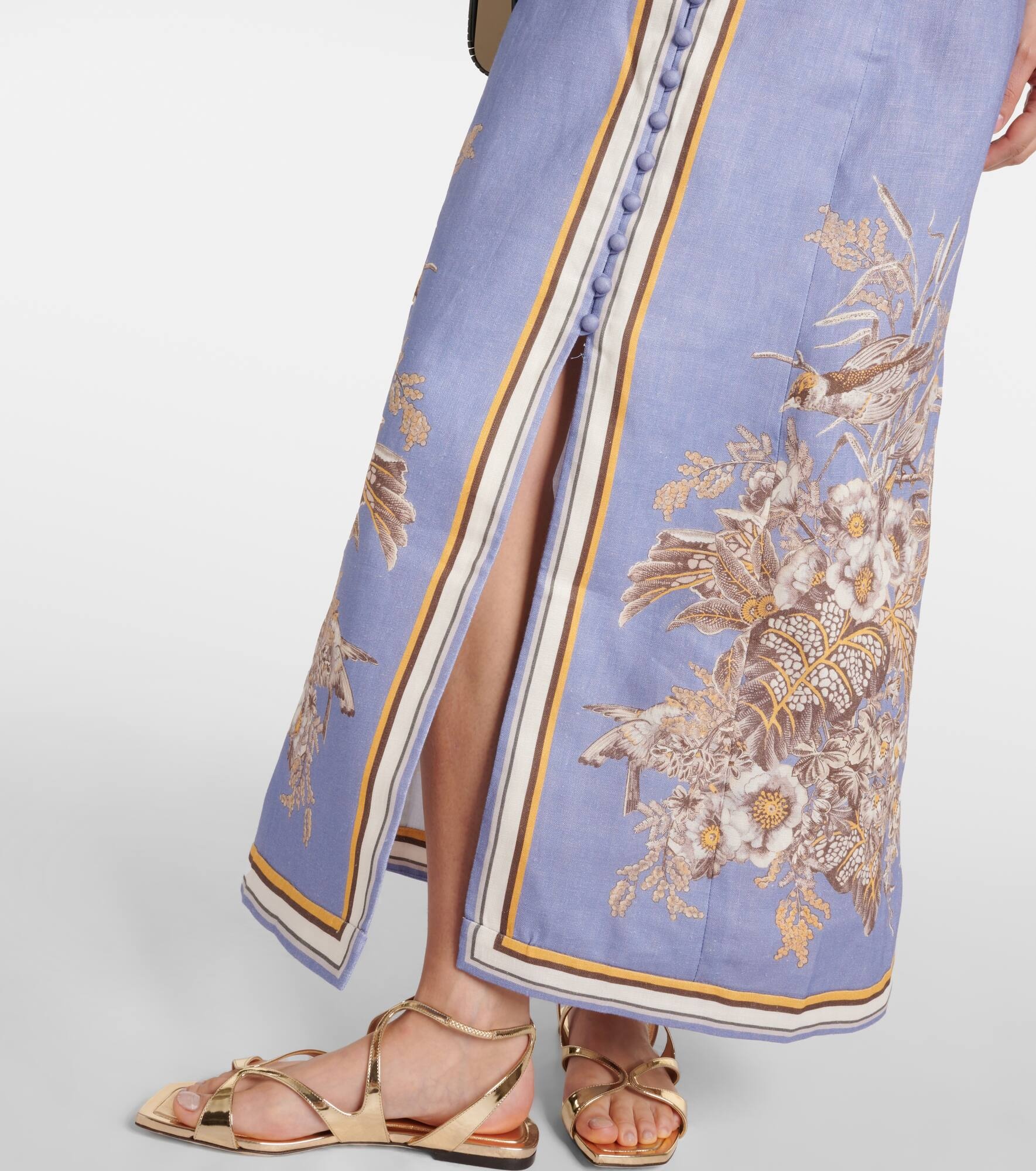 Ottie floral linen slip dress - 5