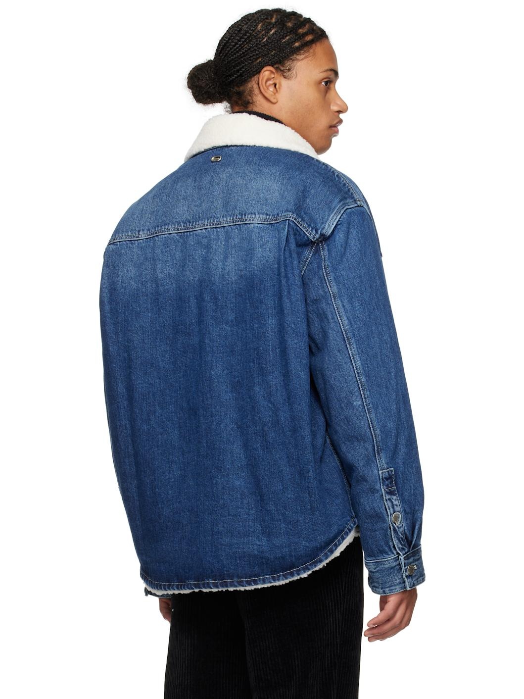 Blue Sherpa Denim Jacket - 3