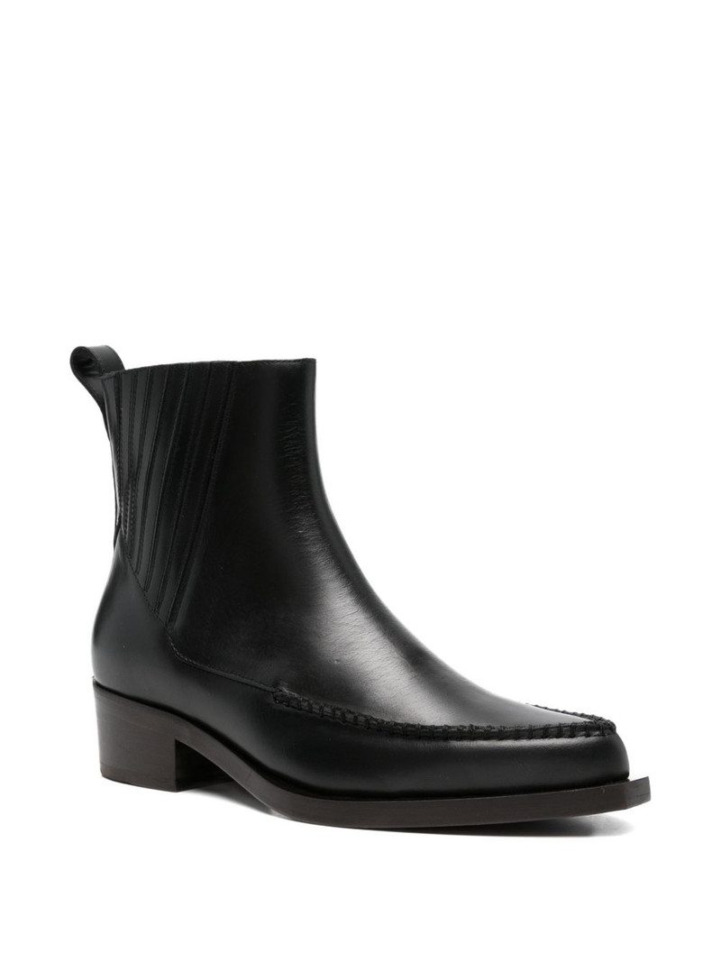 NULLUS whipstitch-detail chelsea boots outlook