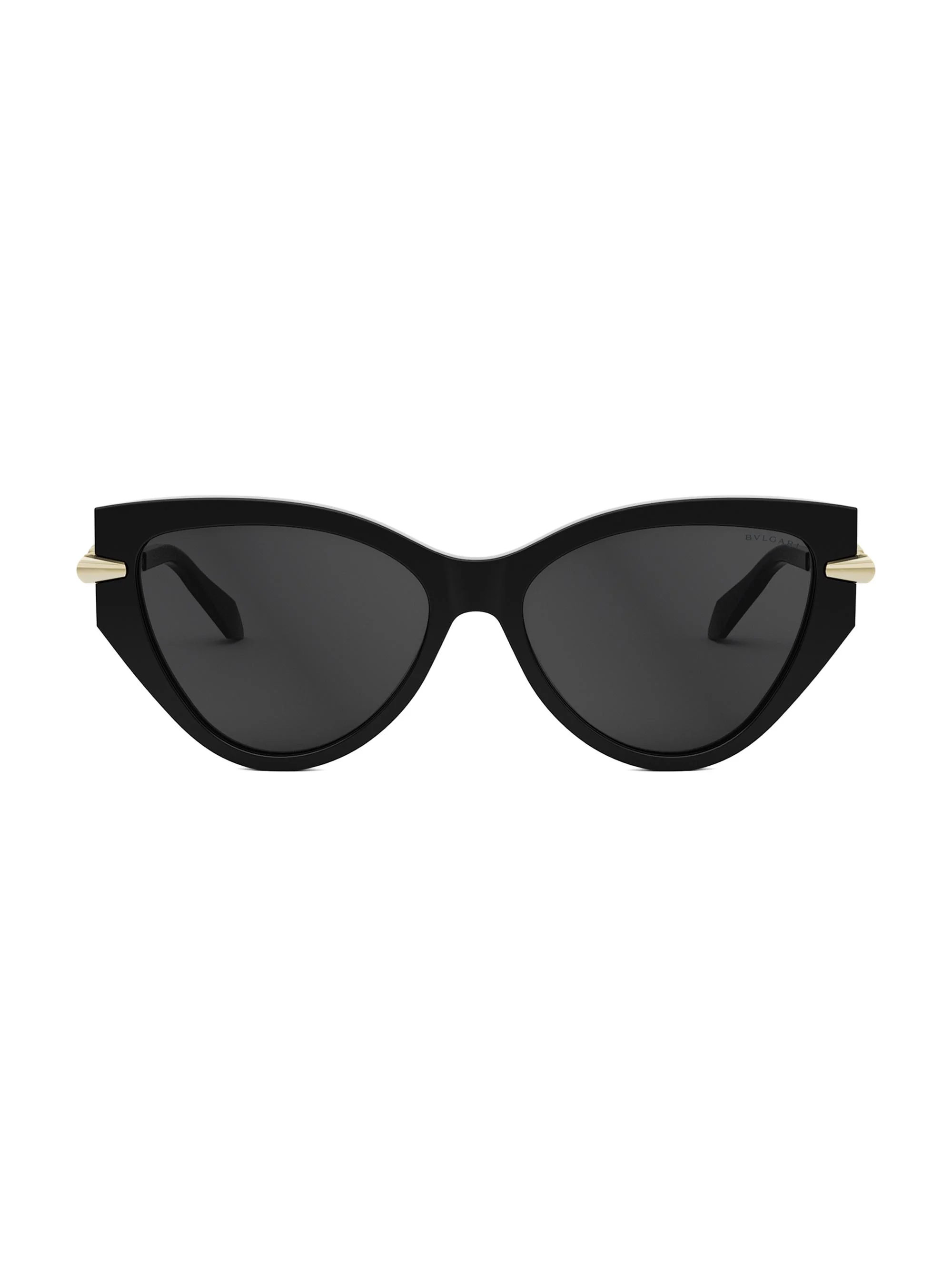 Women's Serpenti 56MM Cat-Eye Sunglasses - Black Gold Dark Grey - 1
