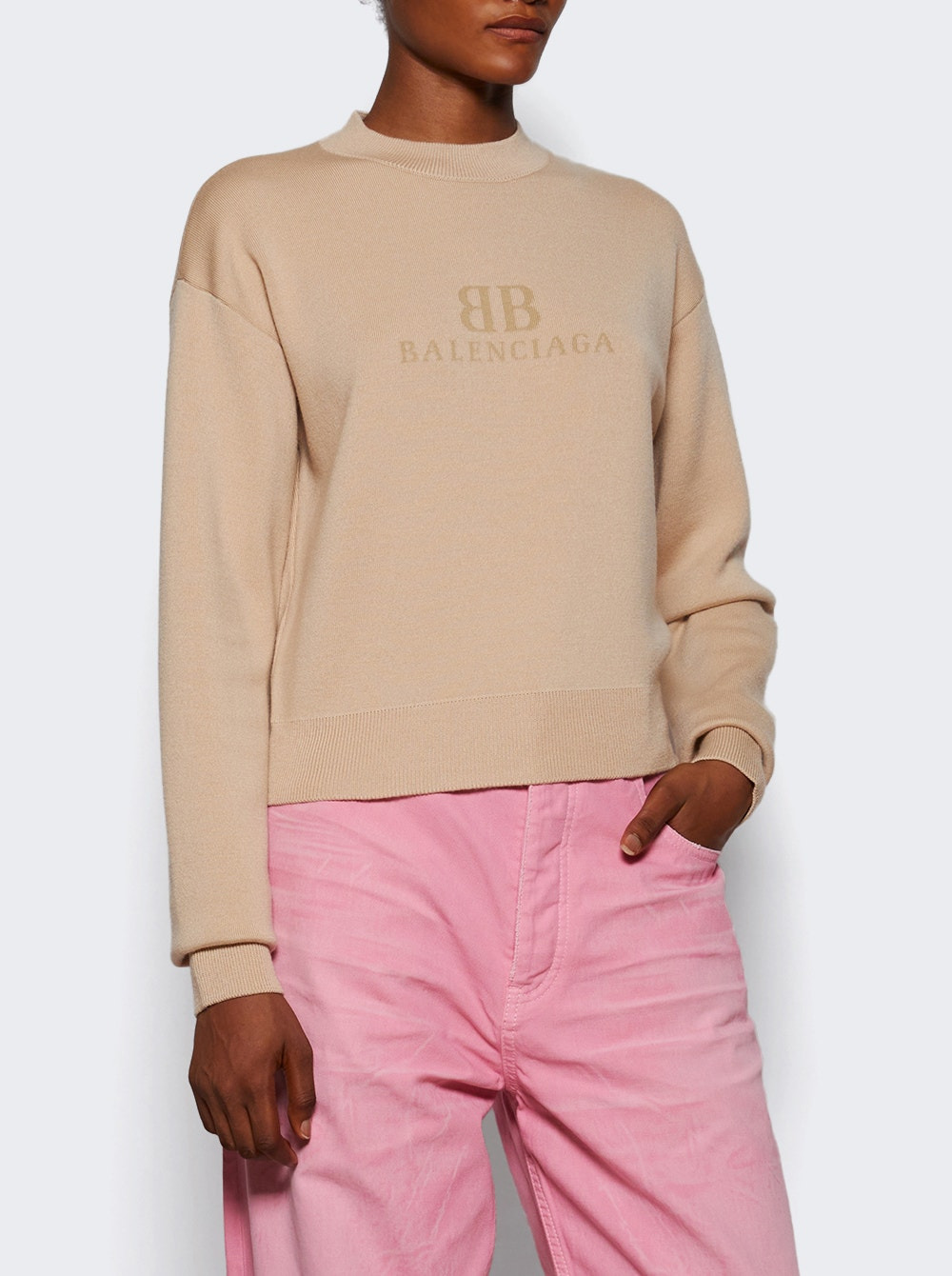 Cropped Sweater Ecru - 2