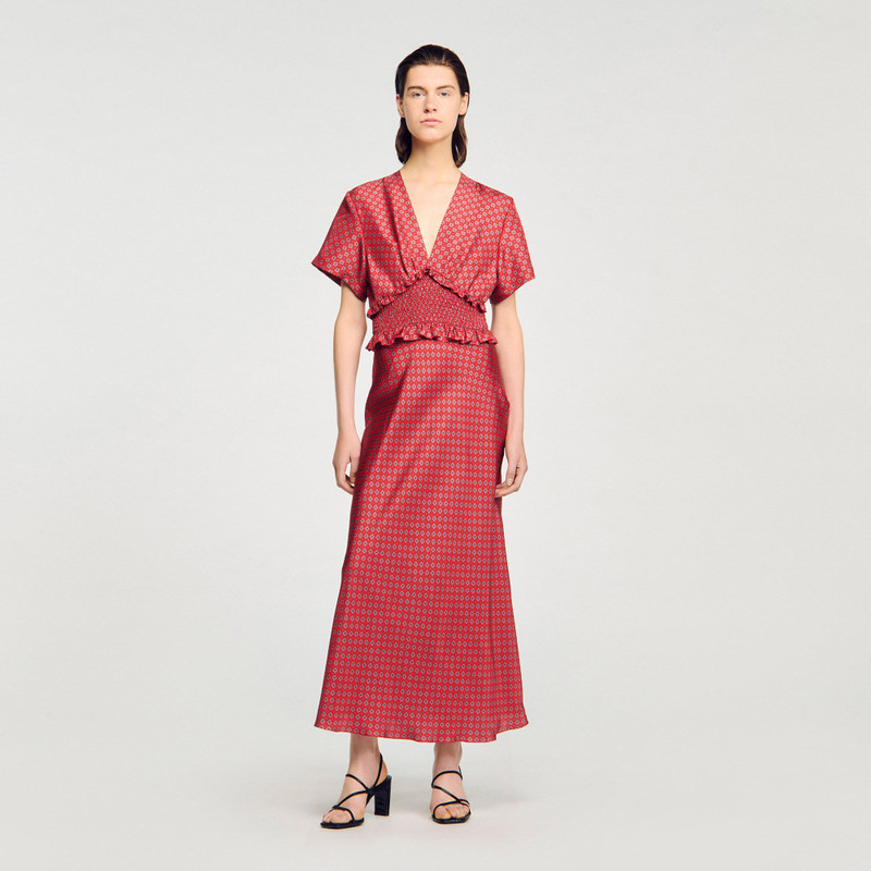 Sandro SCARF PRINT MAXI DRESS outlook