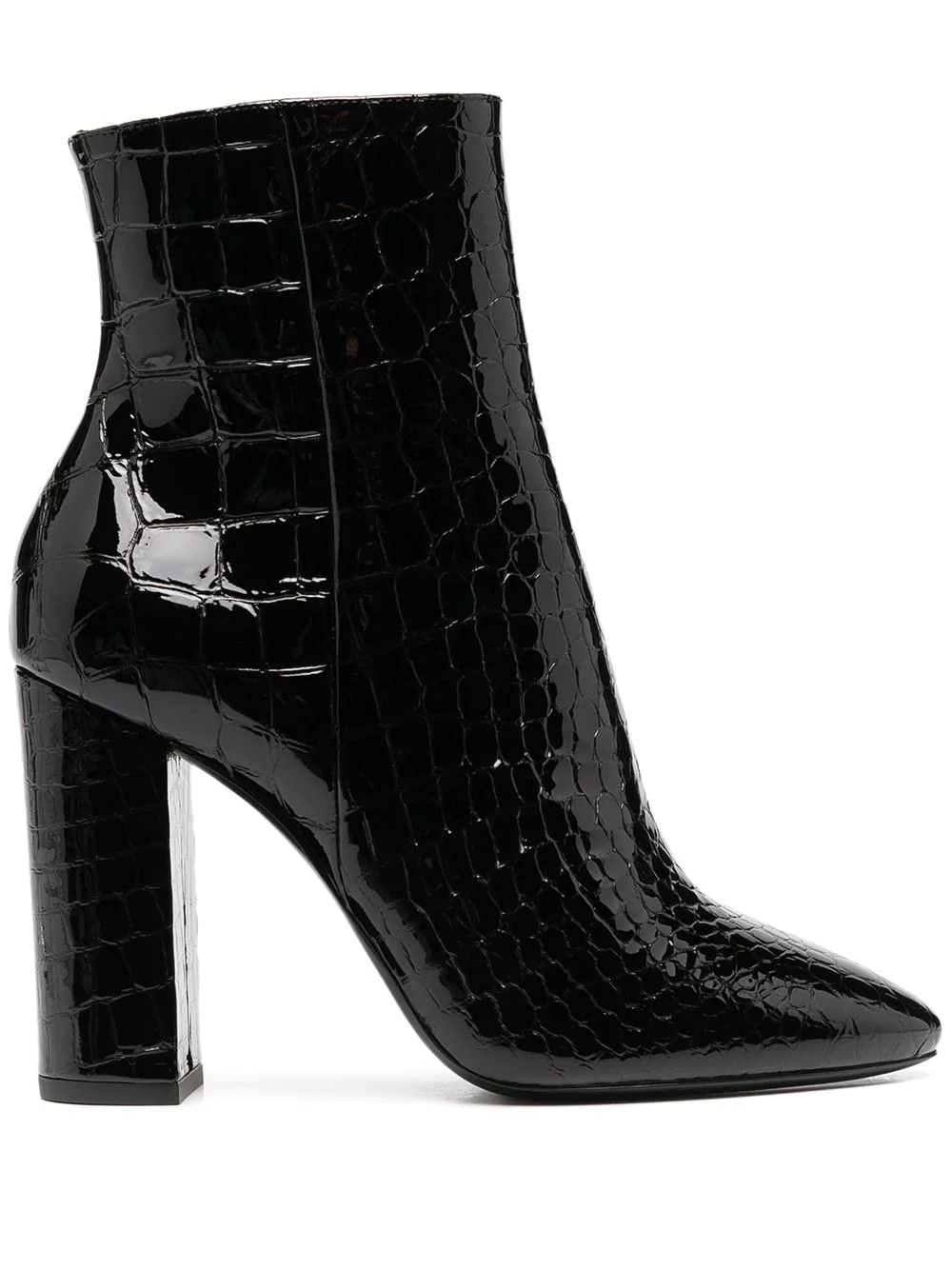 embossed high heel boots - 1