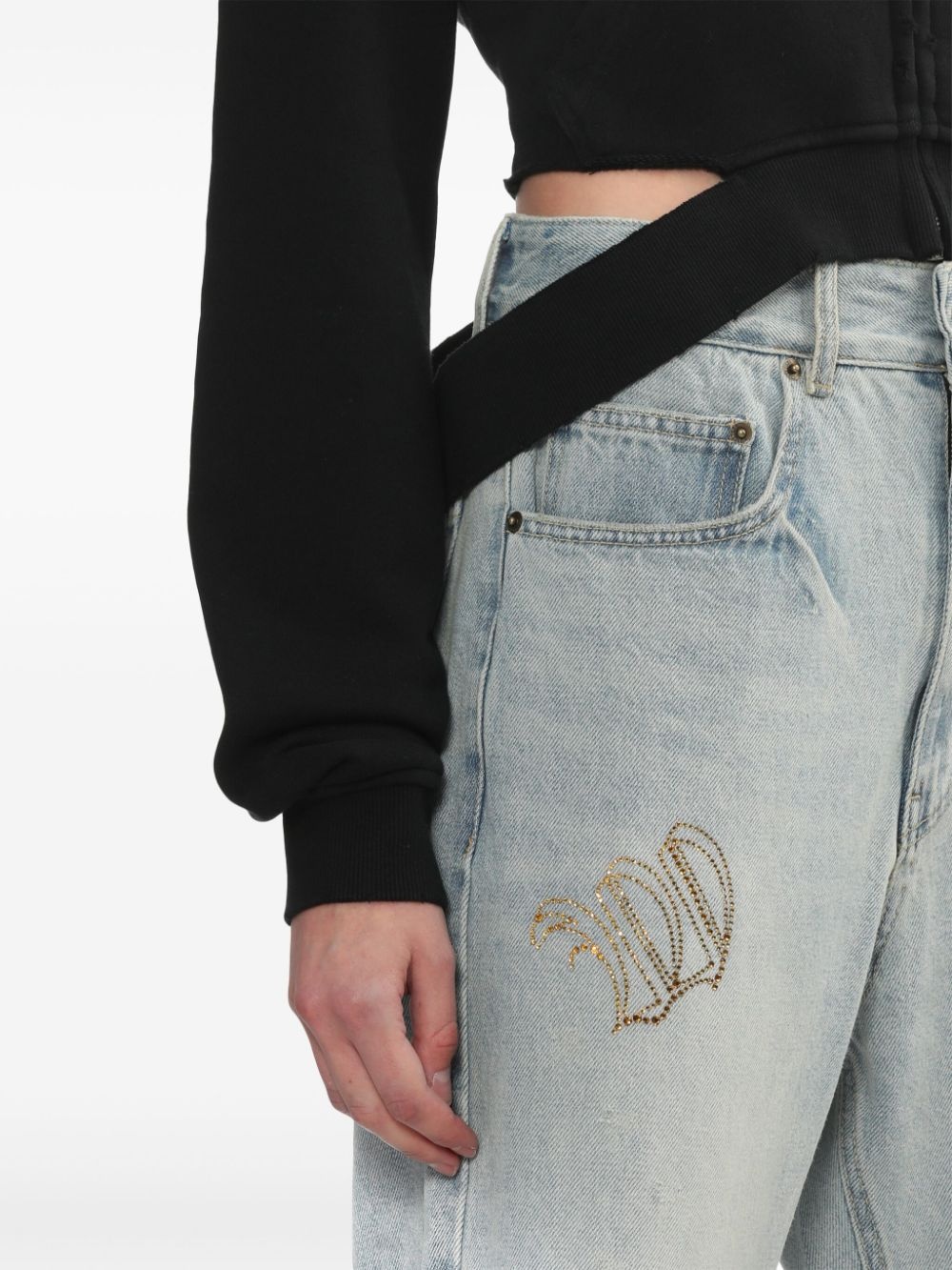cut-out hoodie - 5
