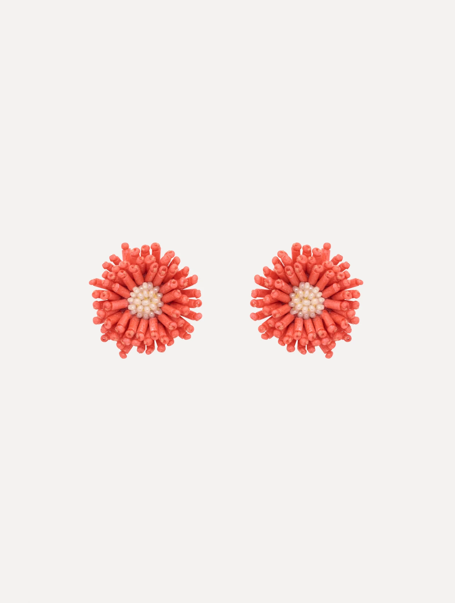 POMPOM FLOWER EARRINGS - 1