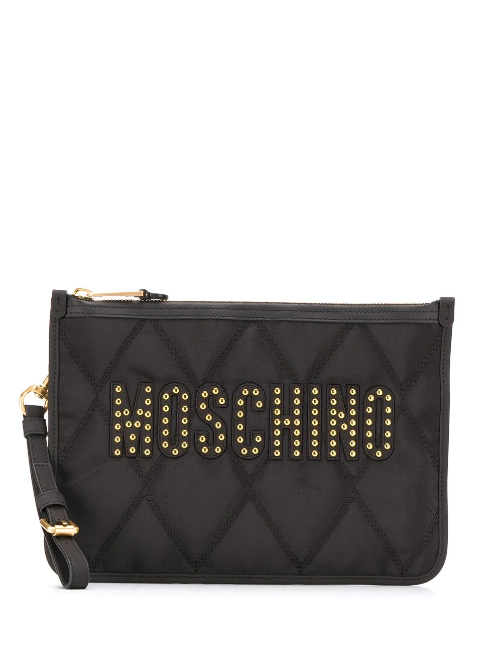 studded logo clutch - 1