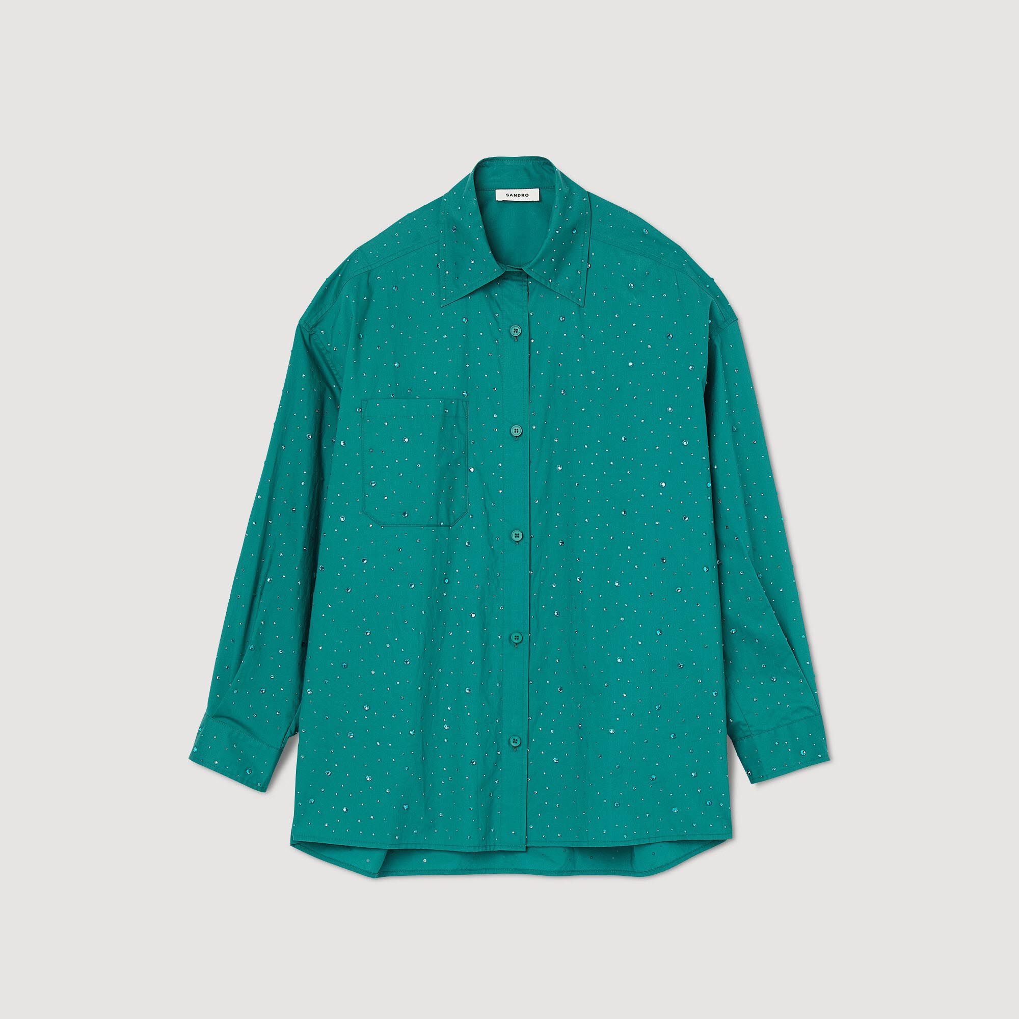 RHINESTONE-EMBELLISHED SHIRT - 1