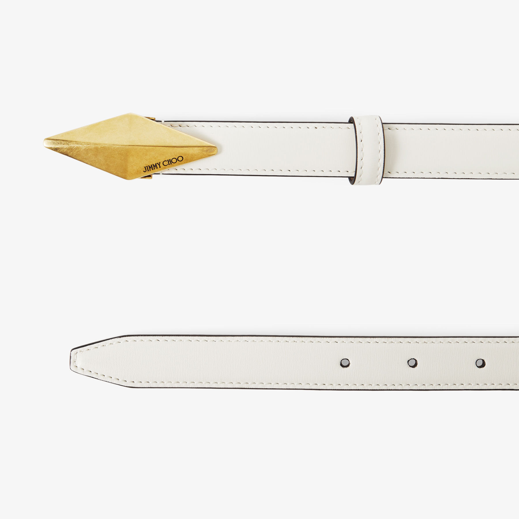 Diamond Clasp Belt
Latte Leather Clasp Belt - 2