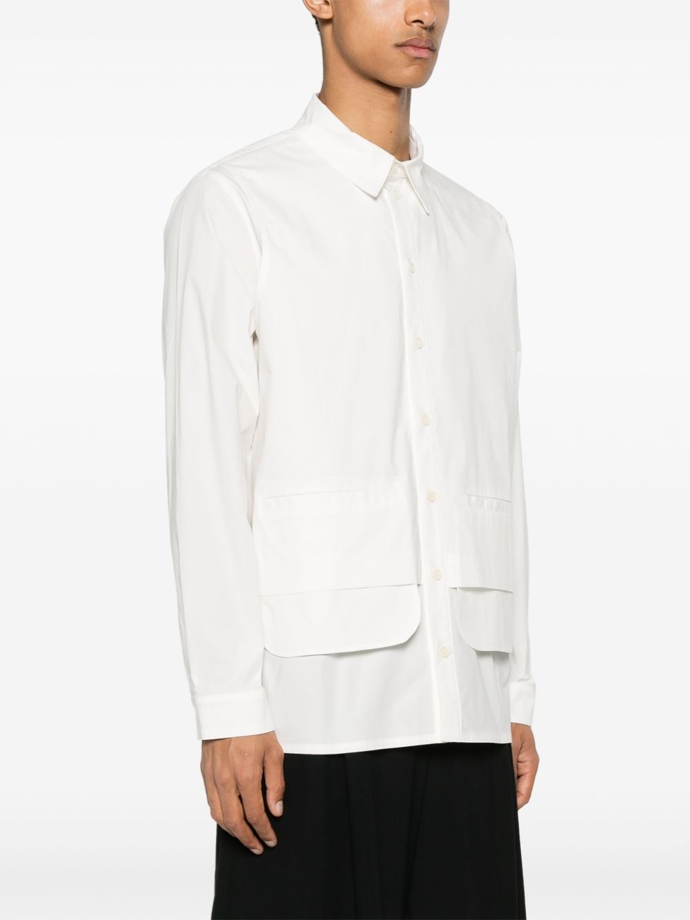 Ants poplin layered shirt - 3