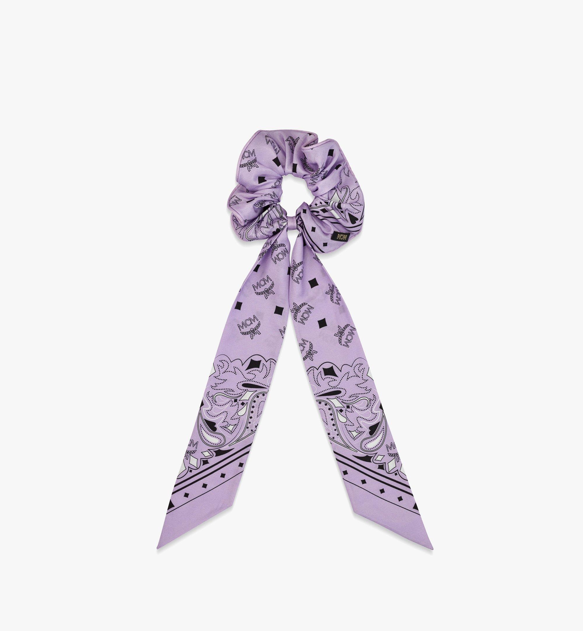 Bandana Monogram Print Scrunchy with Scarf - 3