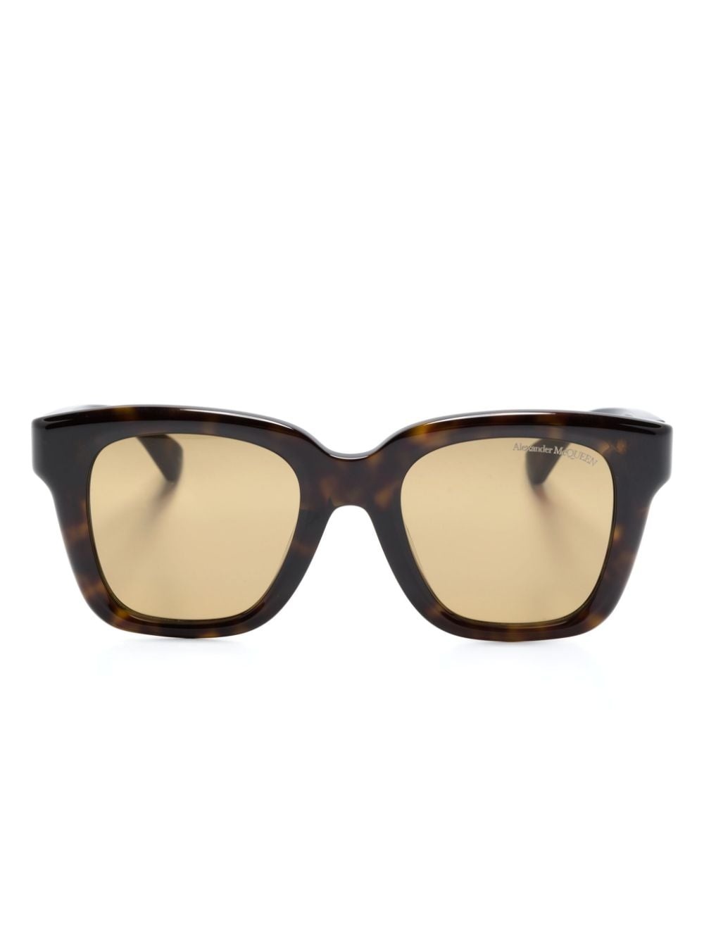 tortoiseshell-effect square-frame sunglasses - 1