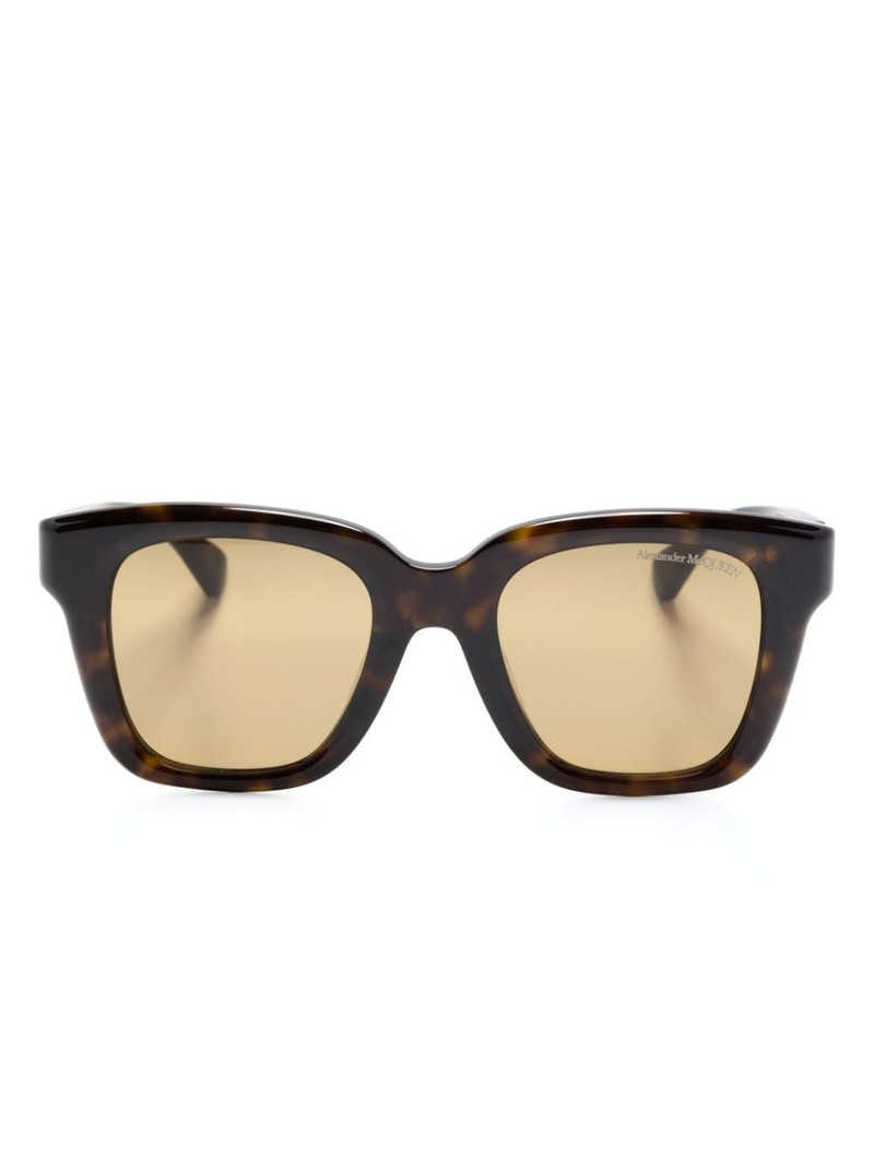 tortoiseshell-effect square-frame sunglasses 1