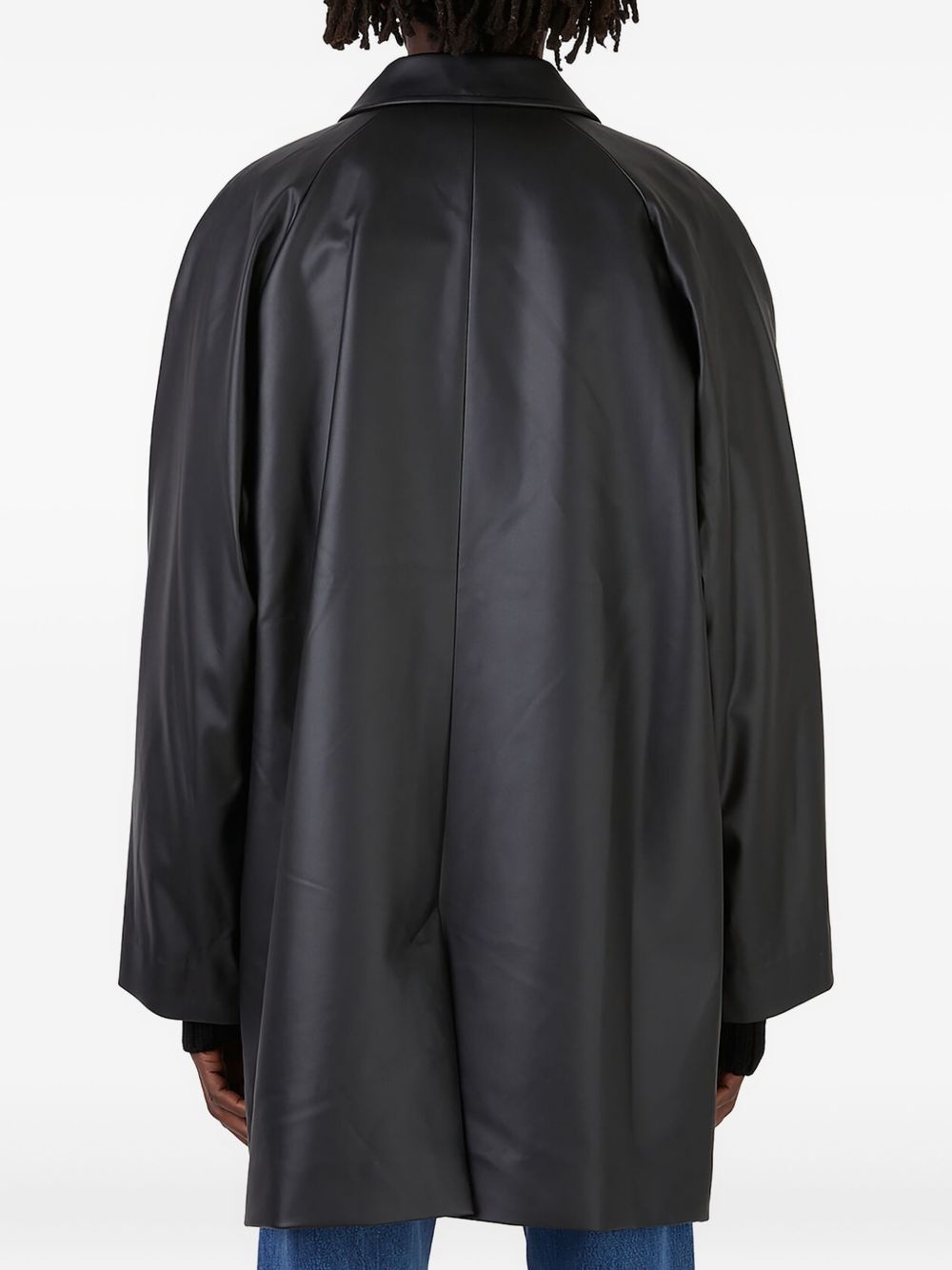 zip-fastening raglan-sleeve coat - 4