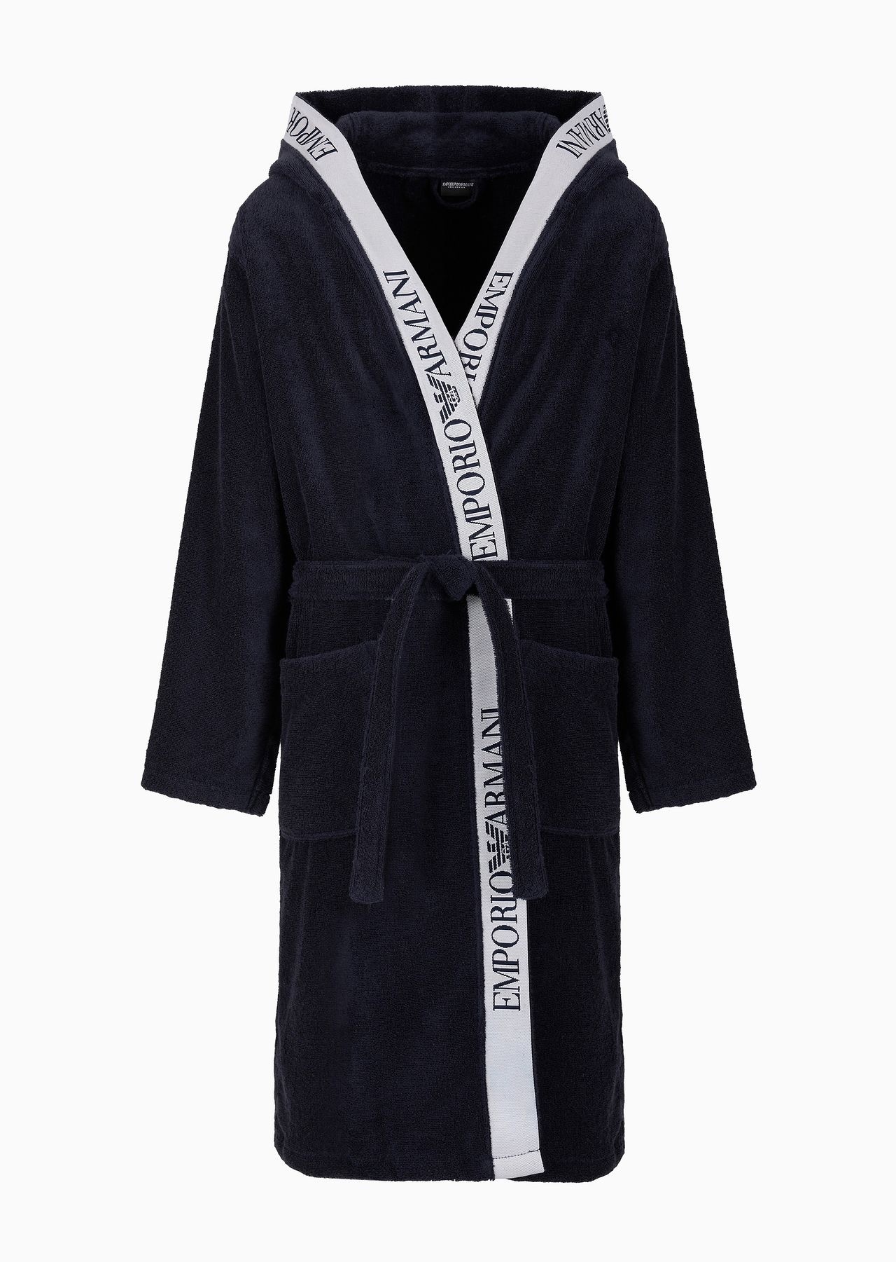 Terrycloth bathrobe with Logotape band - 1