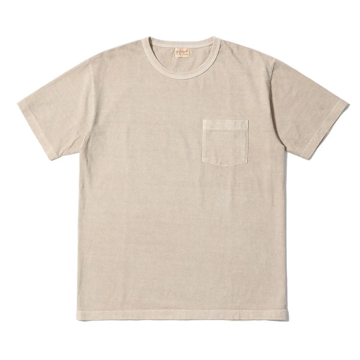 WV79531 Whitesville Pigment Dyed Pocket Tee Beige - 1