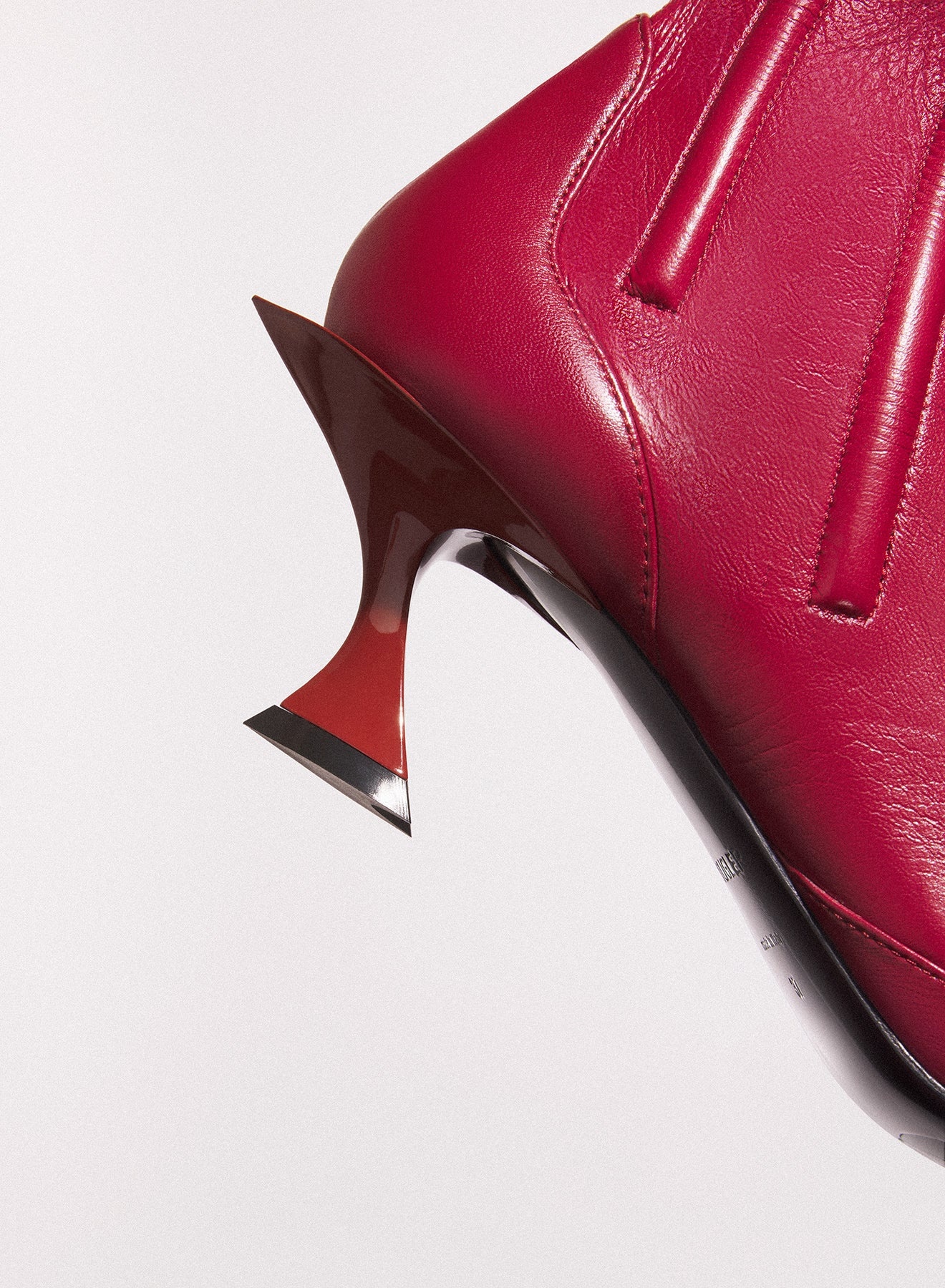 red boned leather fang 55 ankle boots - 4