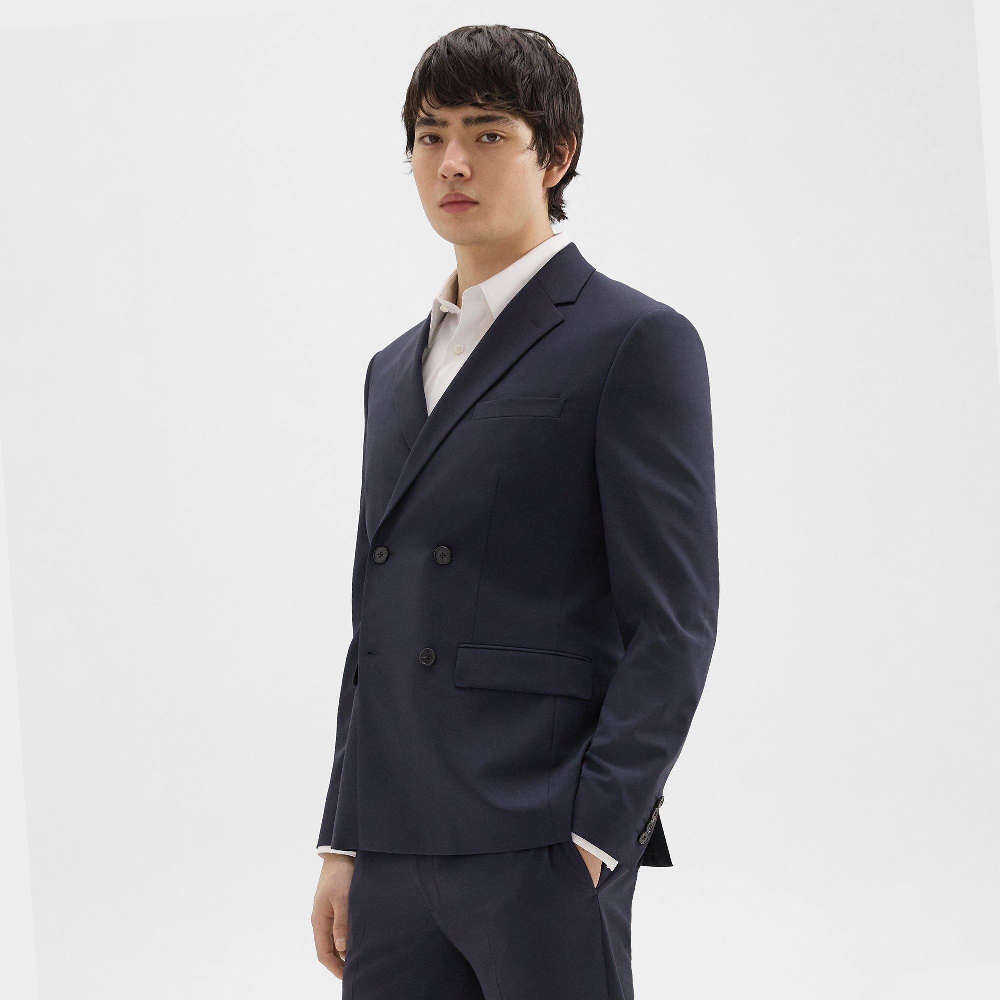 Morton Double-Breasted Blazer in Stretch Wool - 2