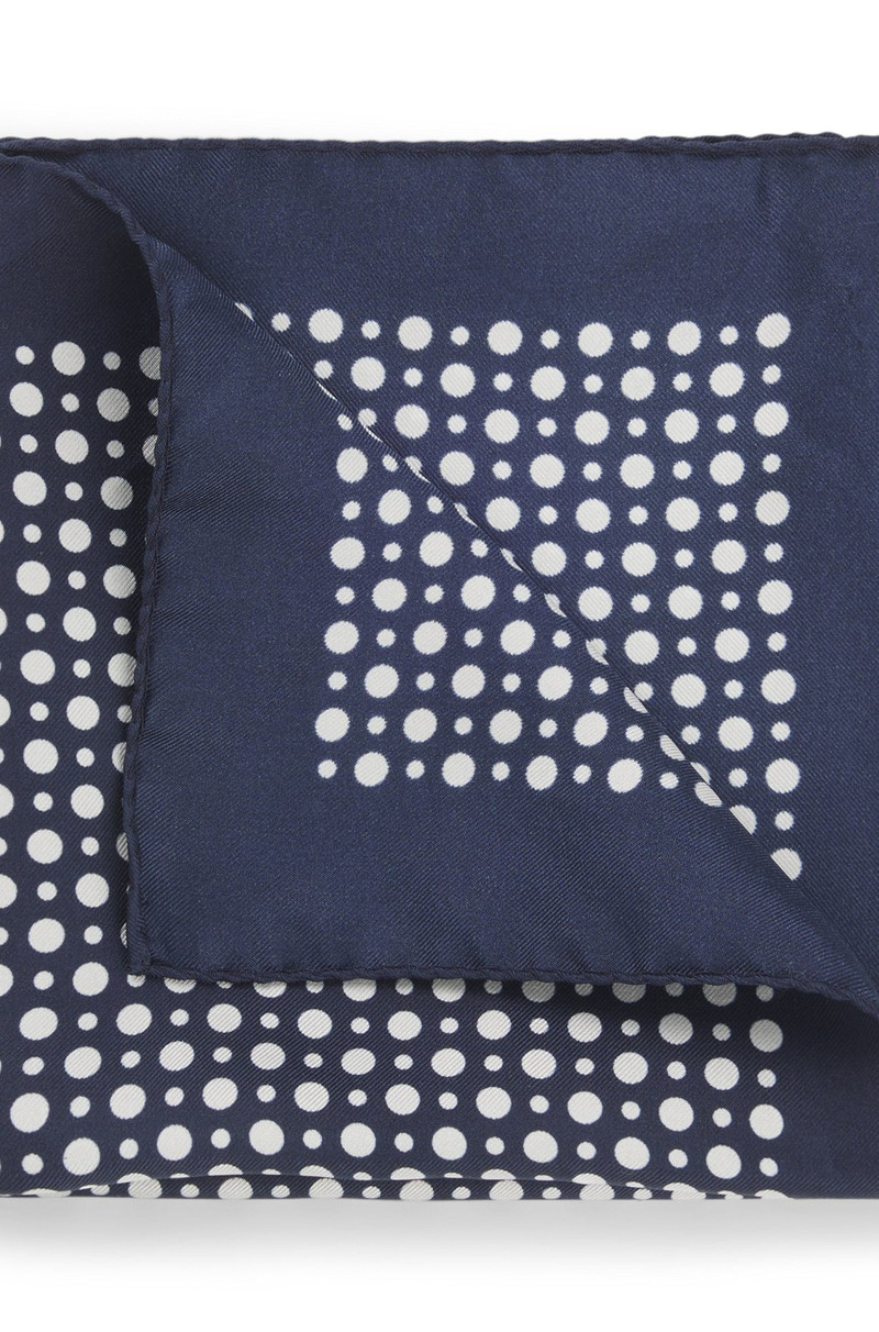 BECKHAM X BOSS PRINTED SILK POCKET SQUARE 1