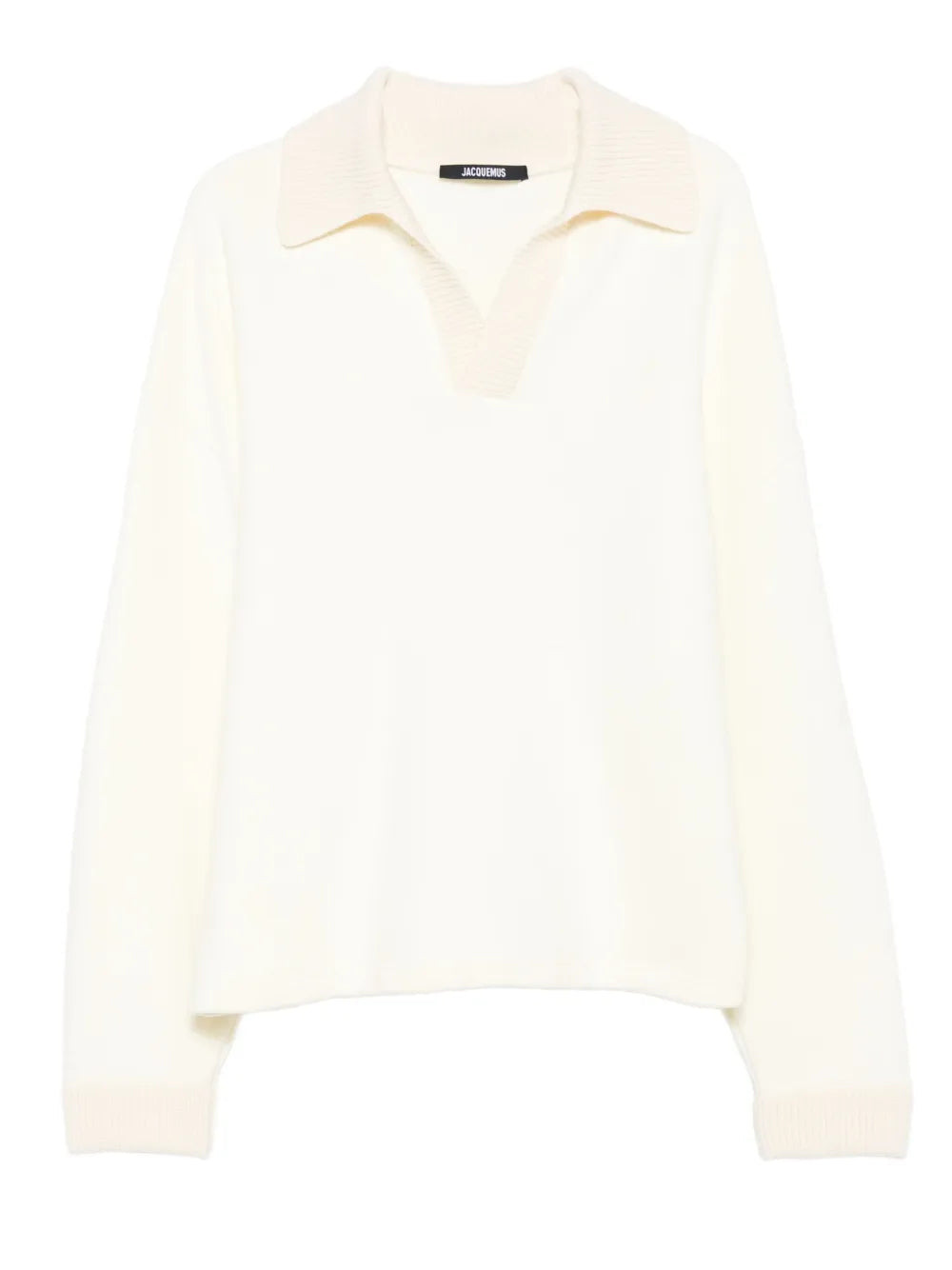 Jacquemus Men Ribbed Sweater With Polo Collar - 1