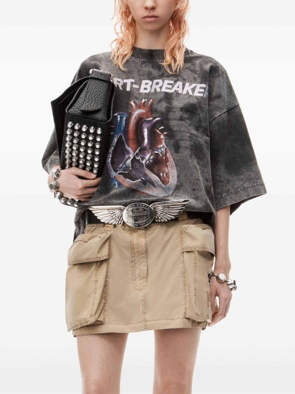 ALEXANDER WANG Women Heartbreaker Graphic Print Oversized Tee - 2