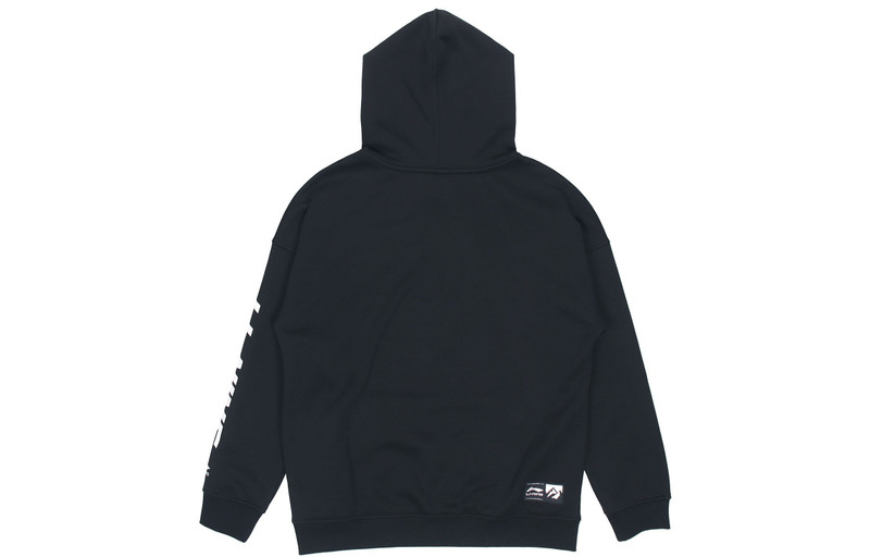 Li-Ning Li-Ning I Never Walk Backwards Graphic Hoodie 'Black' AWDR857-4 outlook