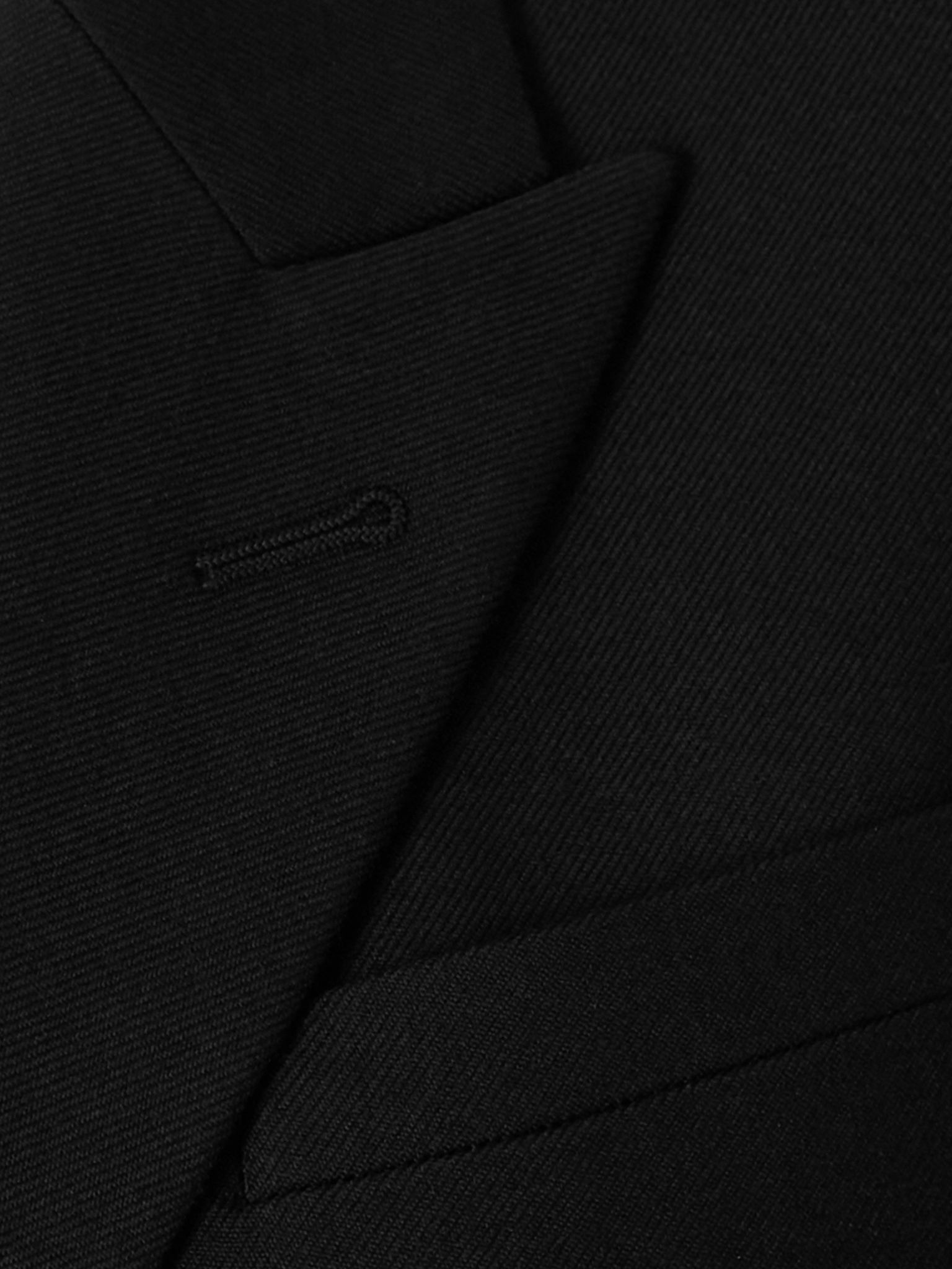 Double-breasted wool-gabardine blazer Black - 4