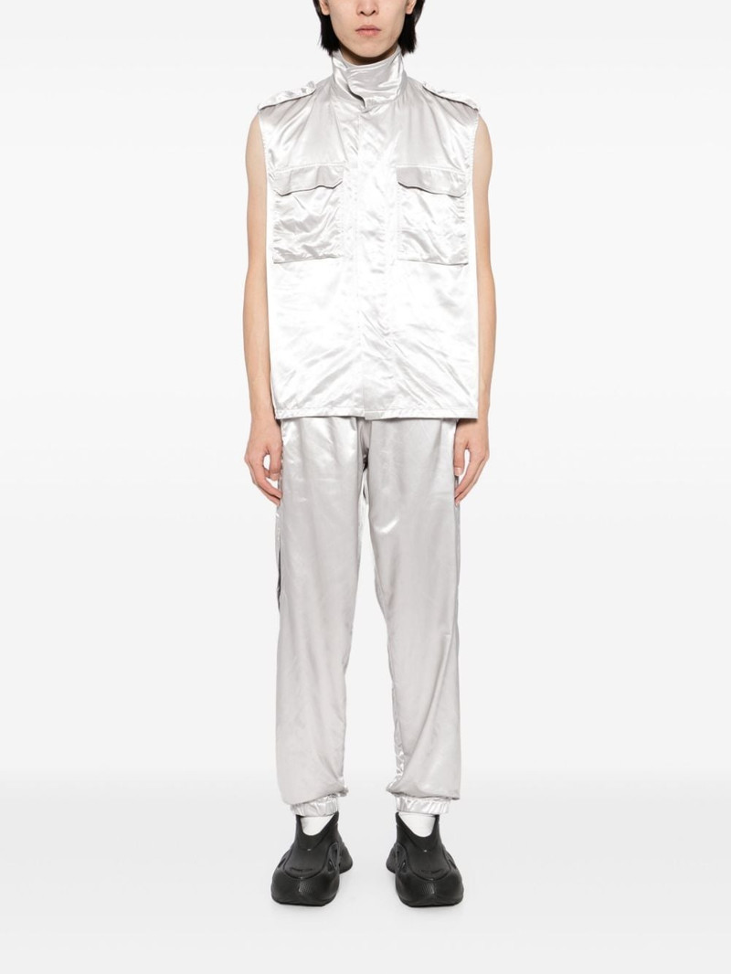 OLLY SHINDER wet look split pants outlook