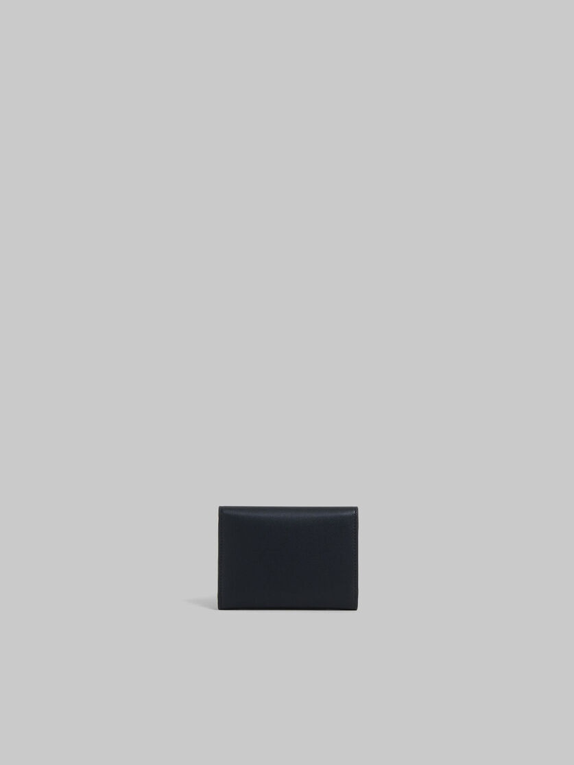 BLACK LEATHER TRUNKAROO TRIFOLD WALLET - 3