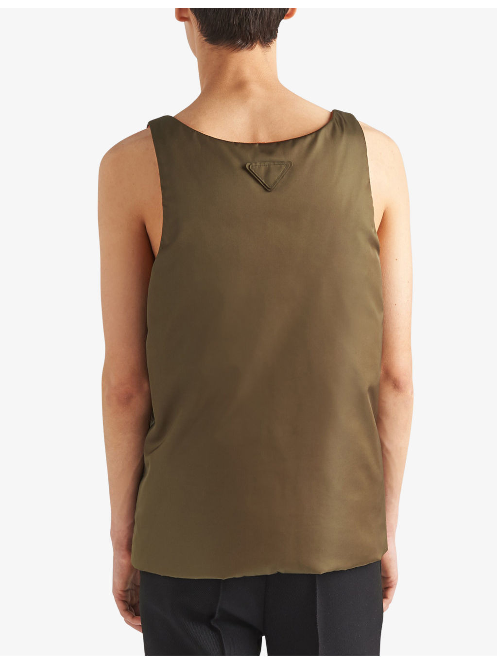 Re-Nylon logo-plaque recycled-nylon down vest - 4