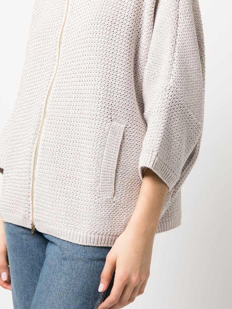 high-neck knitted cardigan 5