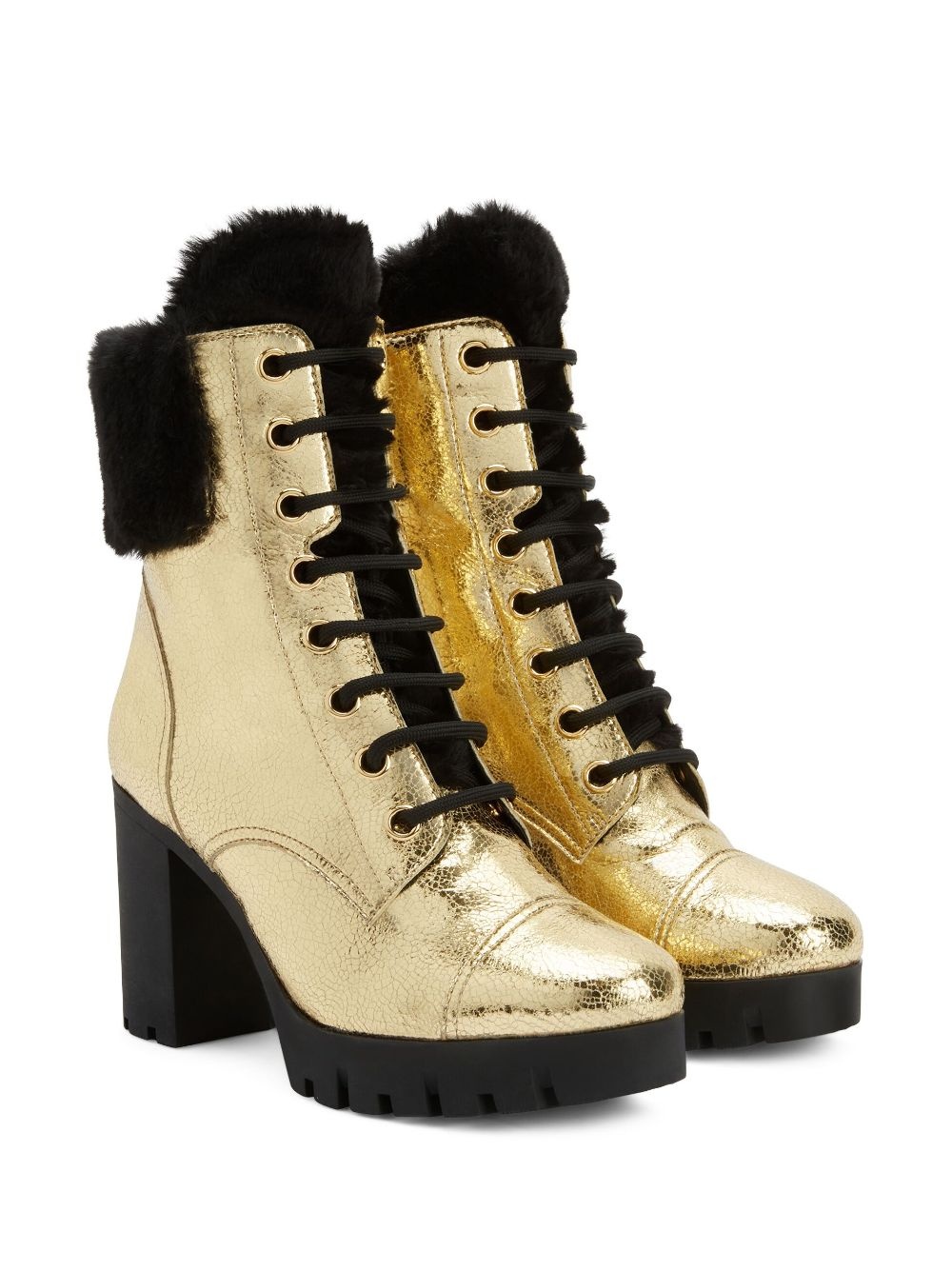 Moyra 90mm metallic-effect boots - 2