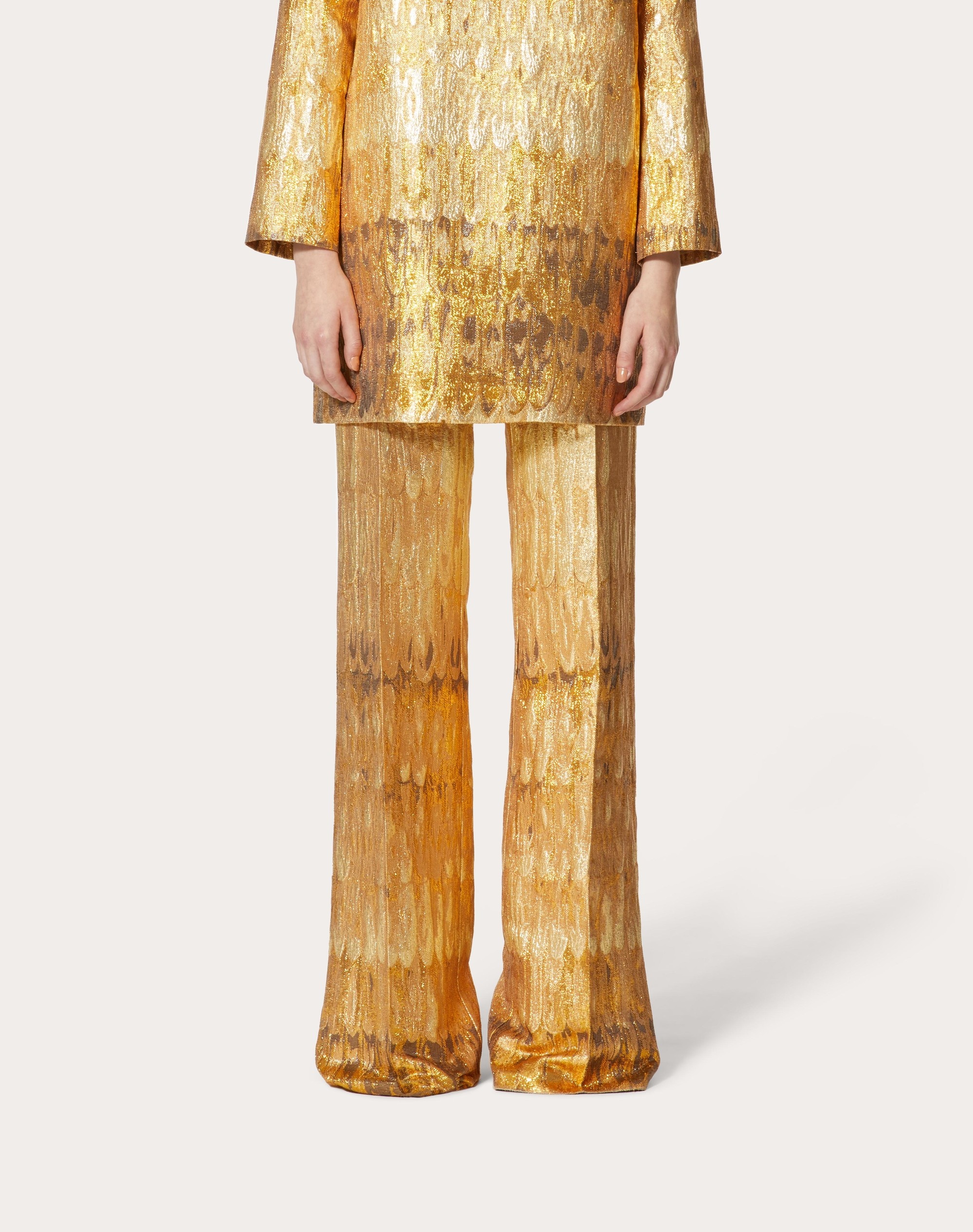 VALENTINO GOLDEN WINGS BROCADE PANTS - 3