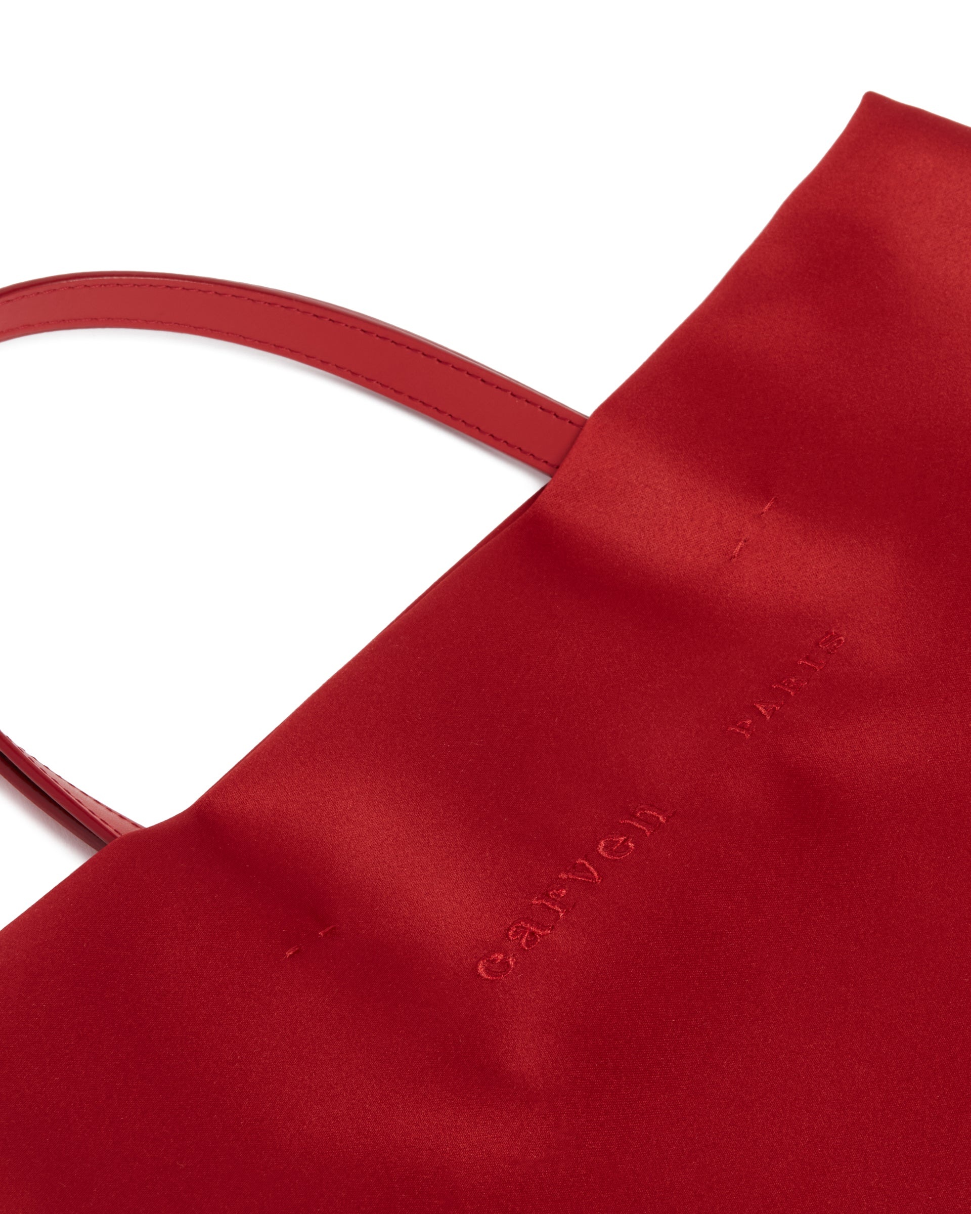 Red Satin Jeanne Tote Bag - 5