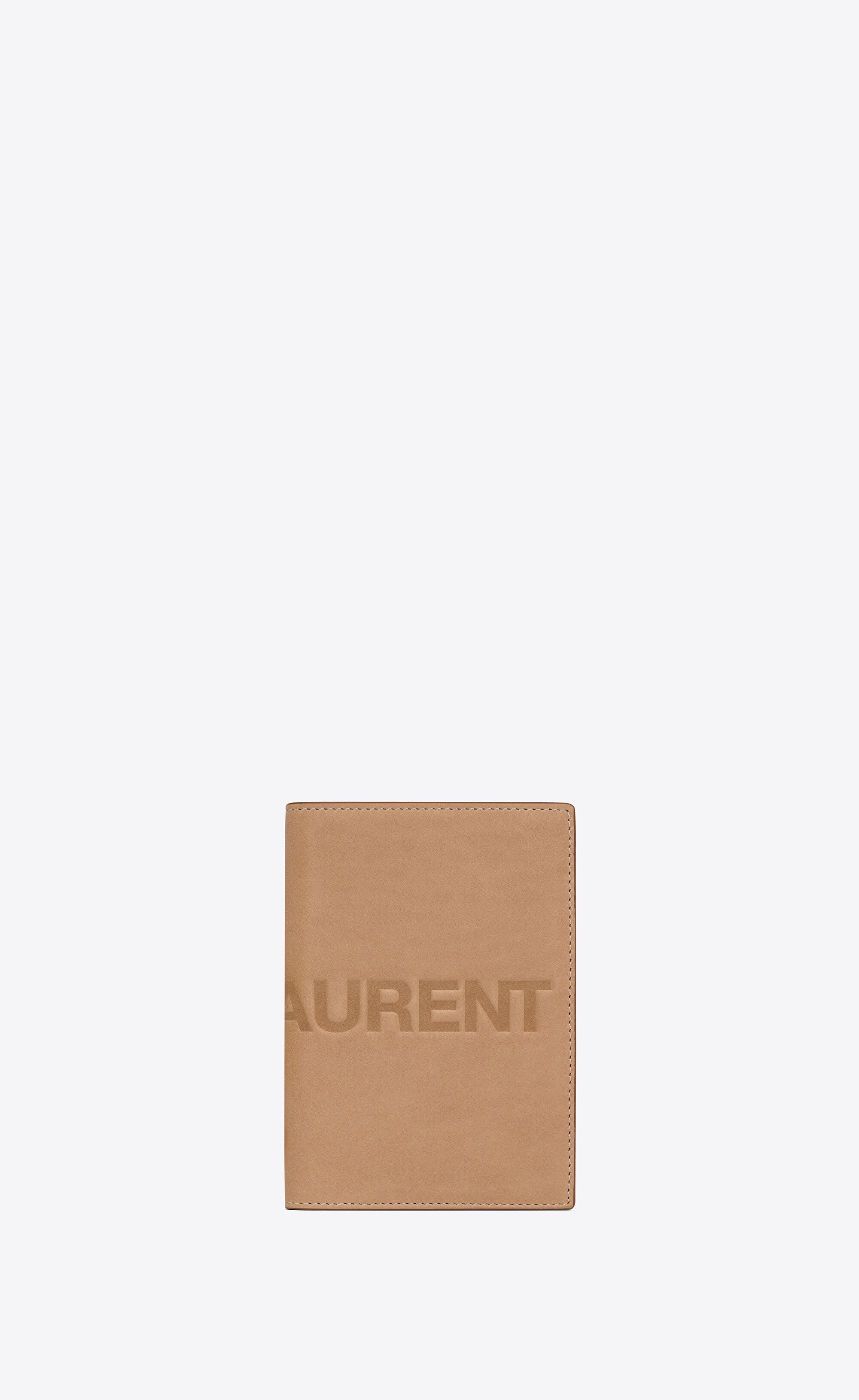 saint laurent passport case in vegetable-tanned leather - 1