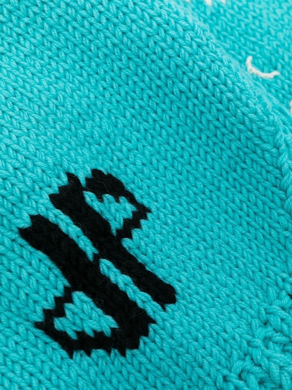 intarsia logo-knit scarf - 3