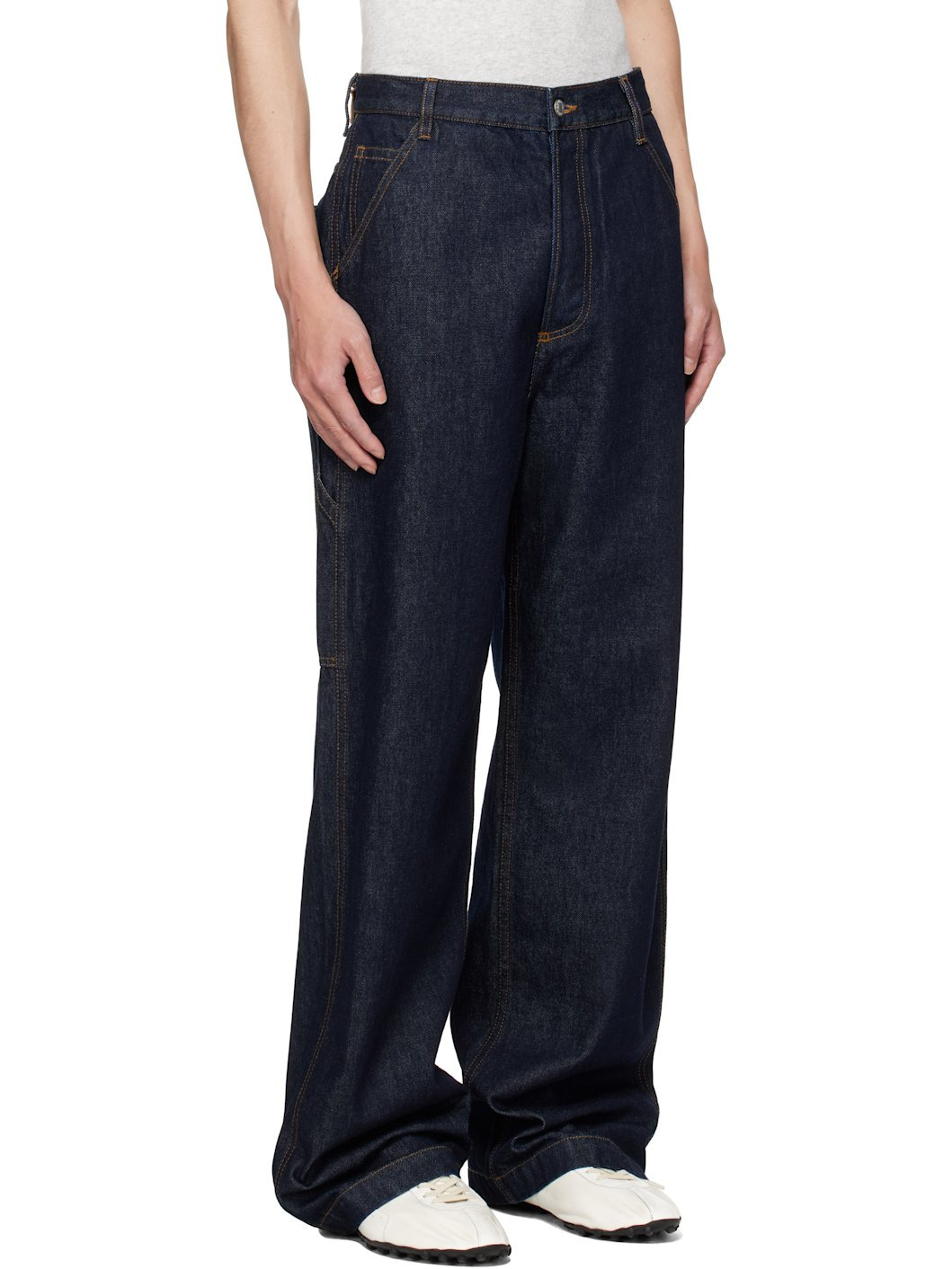 Navy Pocketed Jeans - 2