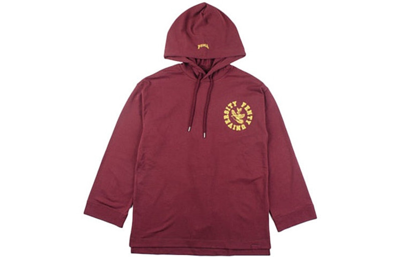PUMA (WMNS) PUMA X Fenty By Rihanna Long Sleeve Hoodie 'Burgundy' 575874-02 outlook