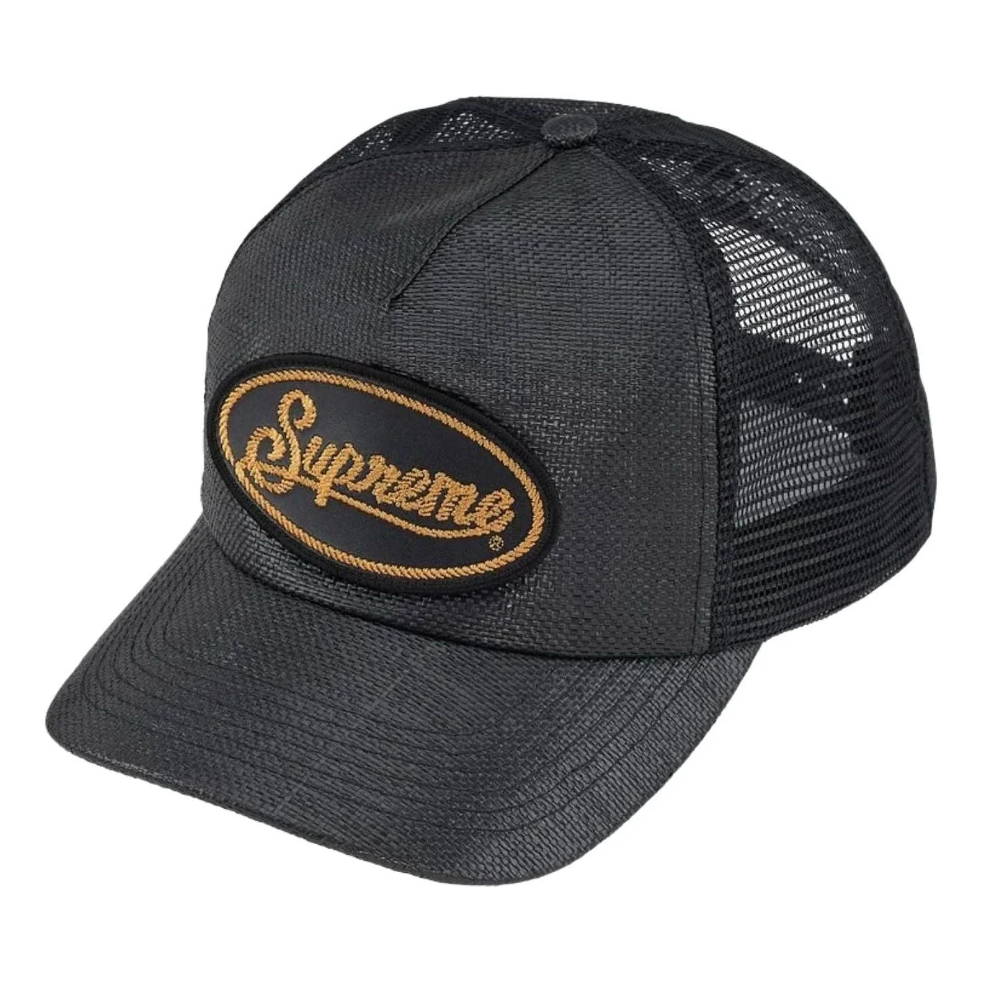 Supreme SS26 Raffia Mesh Back 5-Panel 'Black' SUP-SS26-1032-BLK - 1